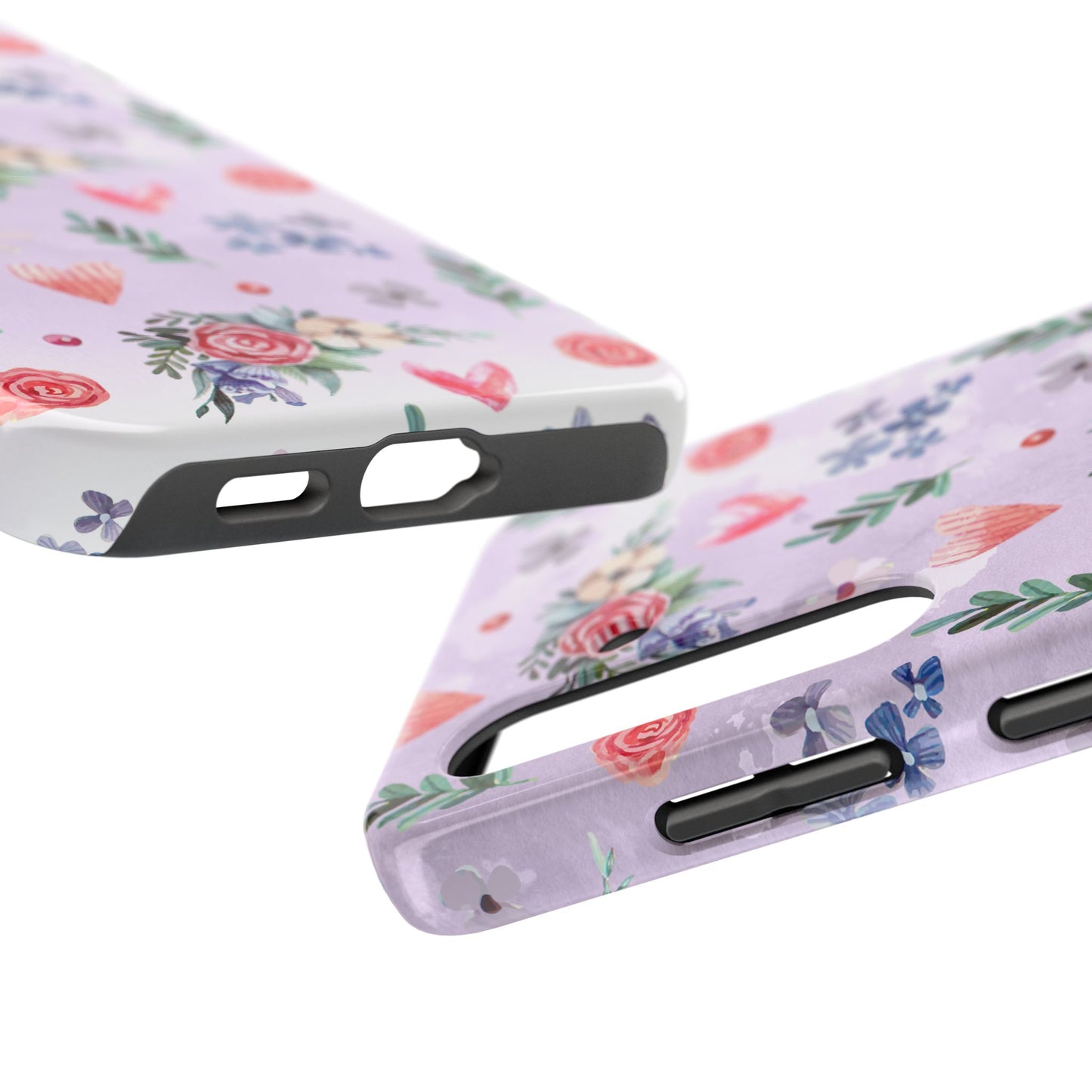 Floral Tough Phone Case - Stylish Protection for Your Device