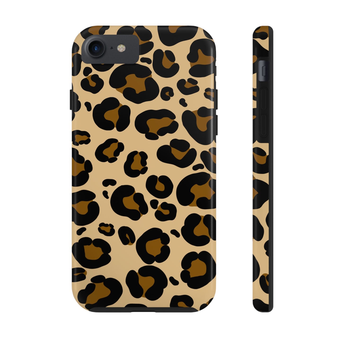 Chic Leopard Print Tough Phone Case - Durable Protection with Style