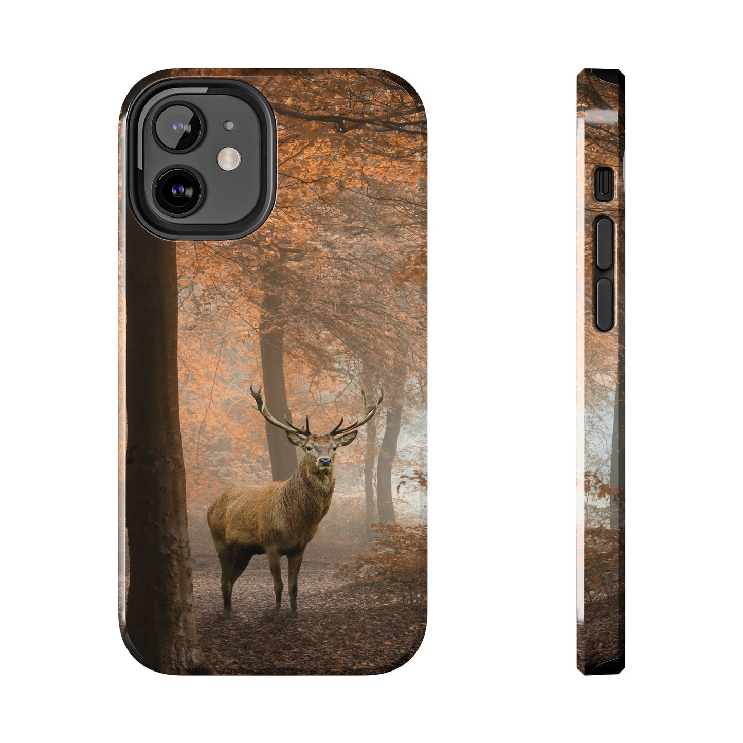 Nature-Inspired Tough Phone Case - Majestic Stag in Autumn Forest