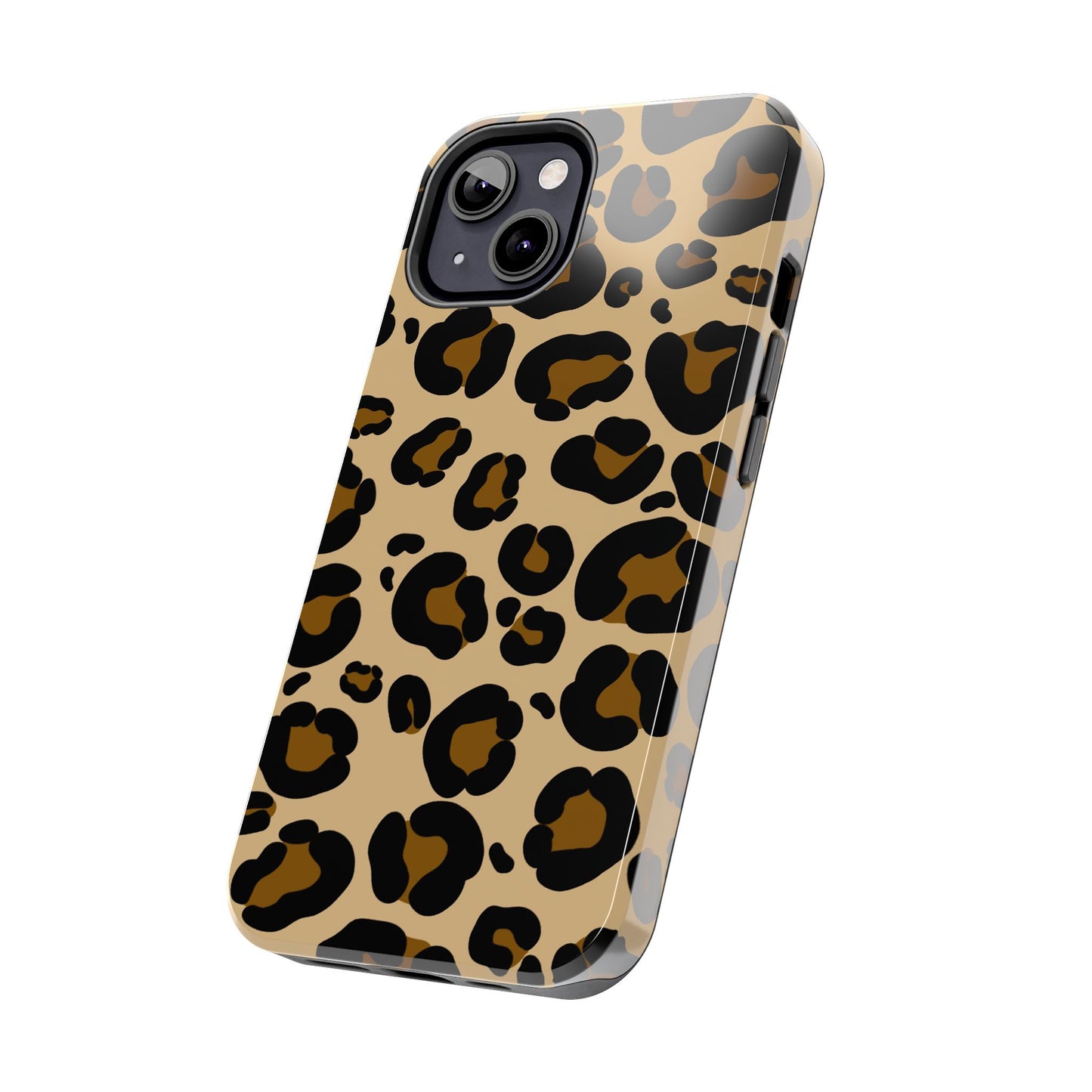 Chic Leopard Print Tough Phone Case - Durable Protection with Style