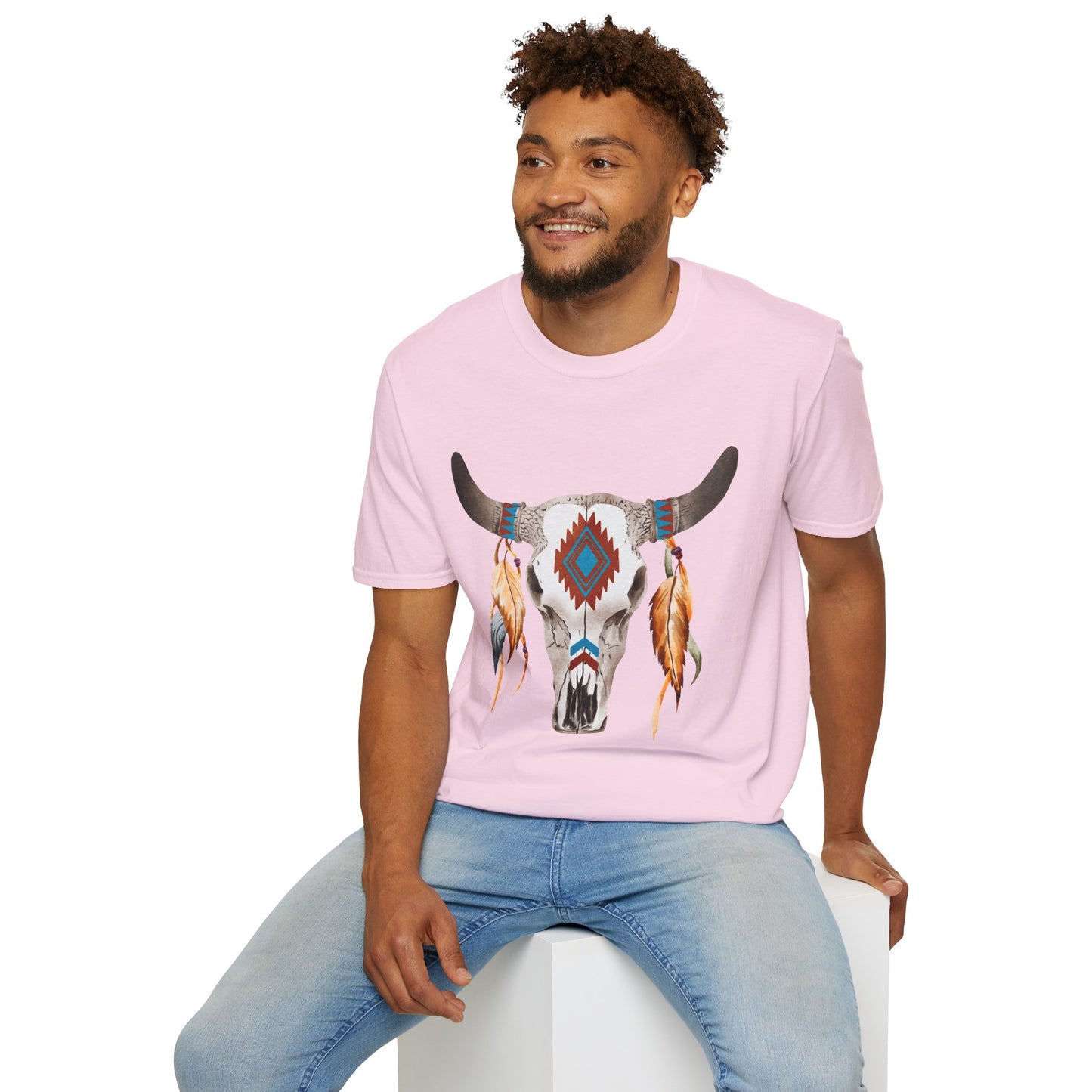 Bohemian Skull Graphic Unisex Softstyle T-Shirt