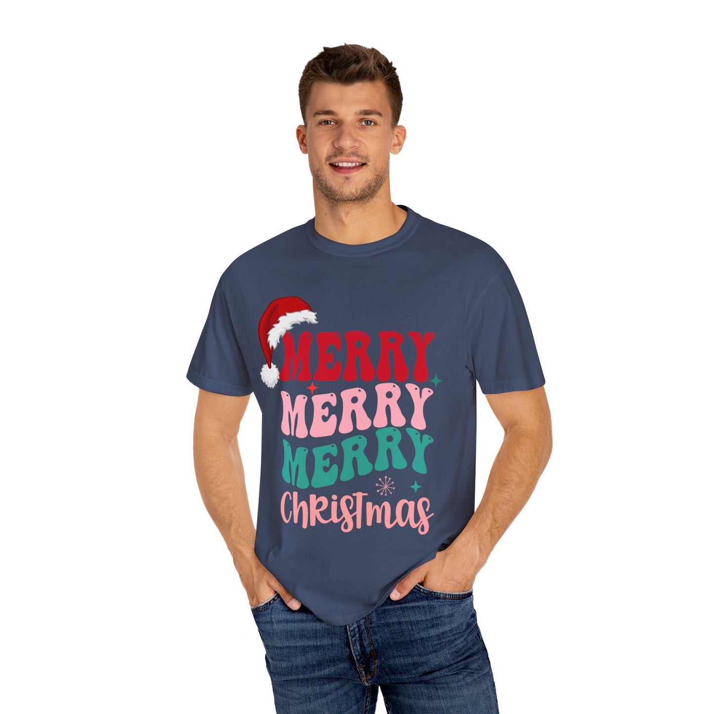 Merry Christmas Unisex Garment-Dyed T-Shirt