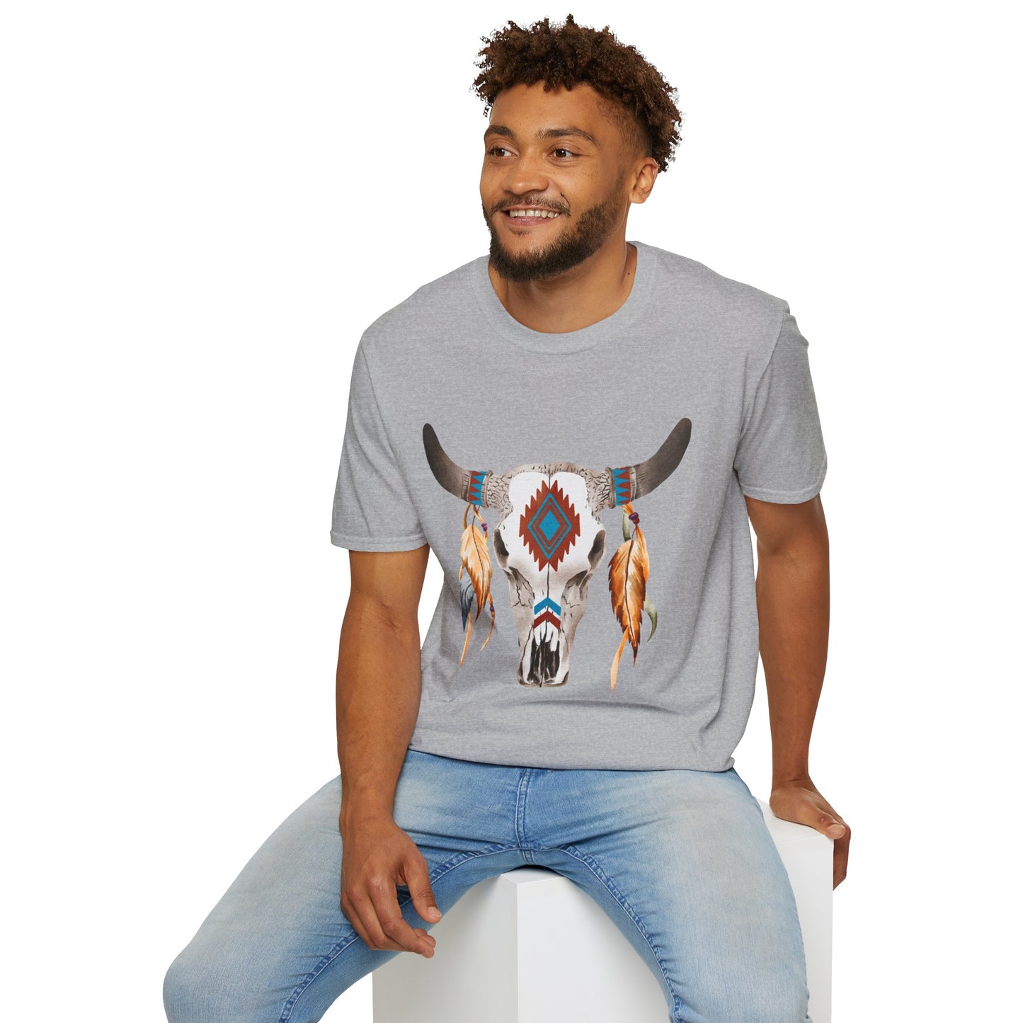 Bohemian Skull Graphic Unisex Softstyle T-Shirt