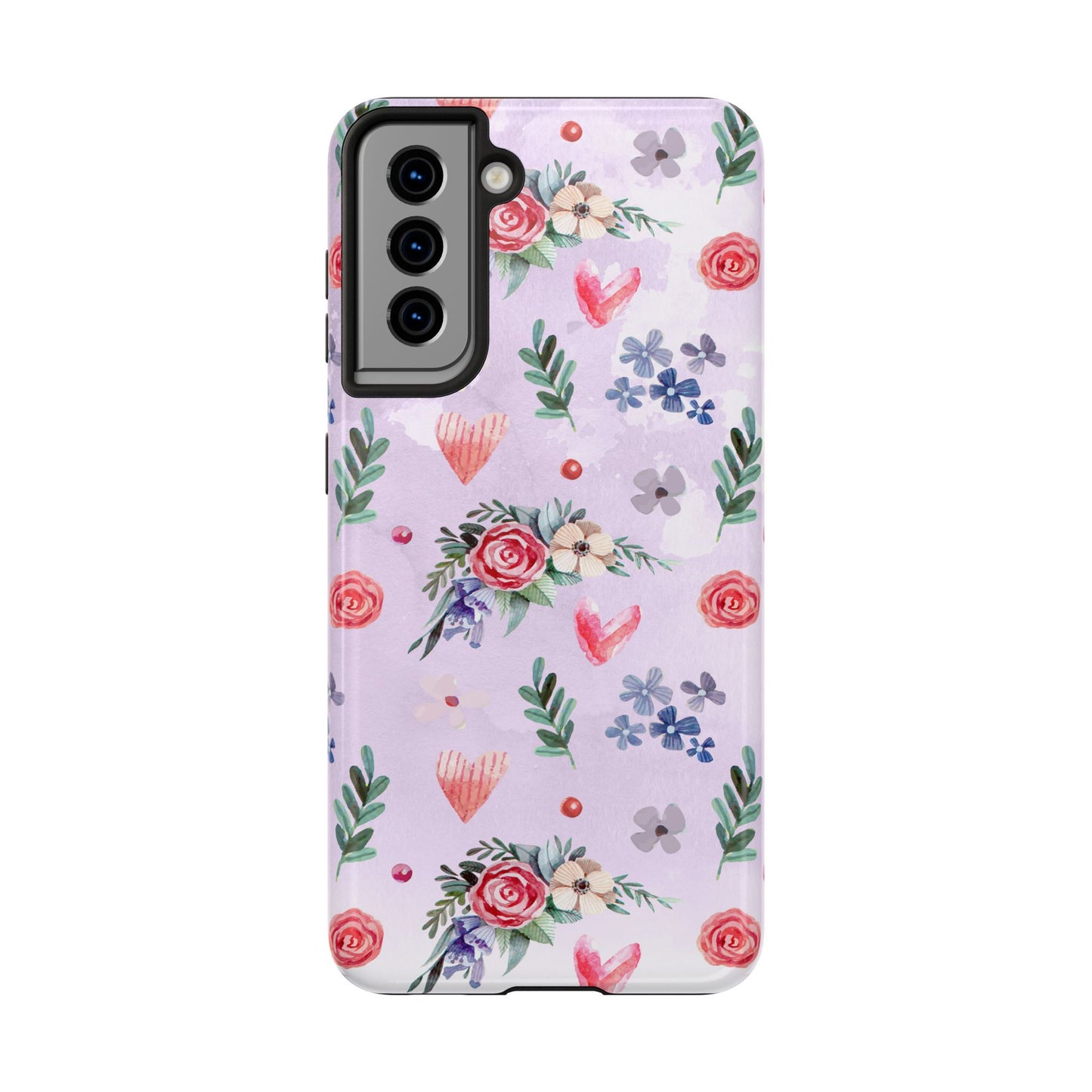 Floral Tough Phone Case - Stylish Protection for Your Device