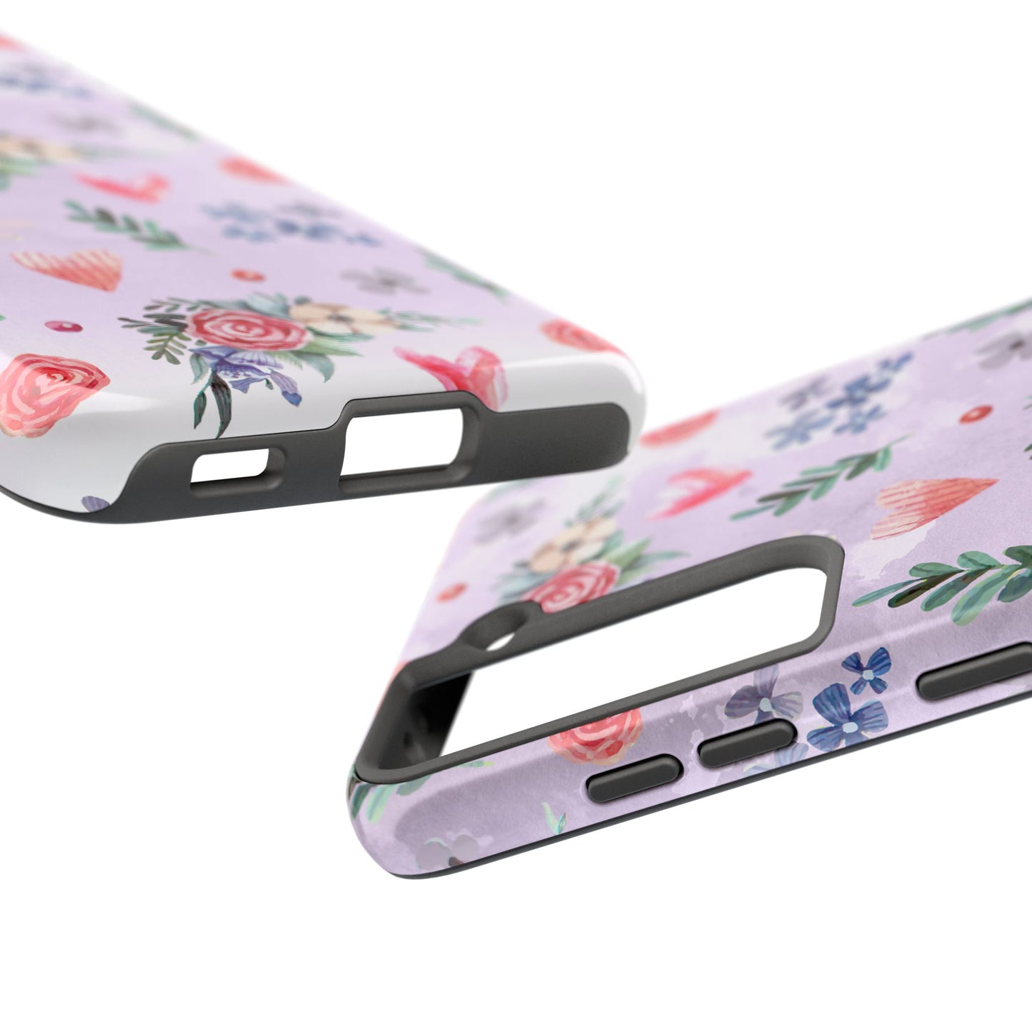 Floral Tough Phone Case - Stylish Protection for Your Device