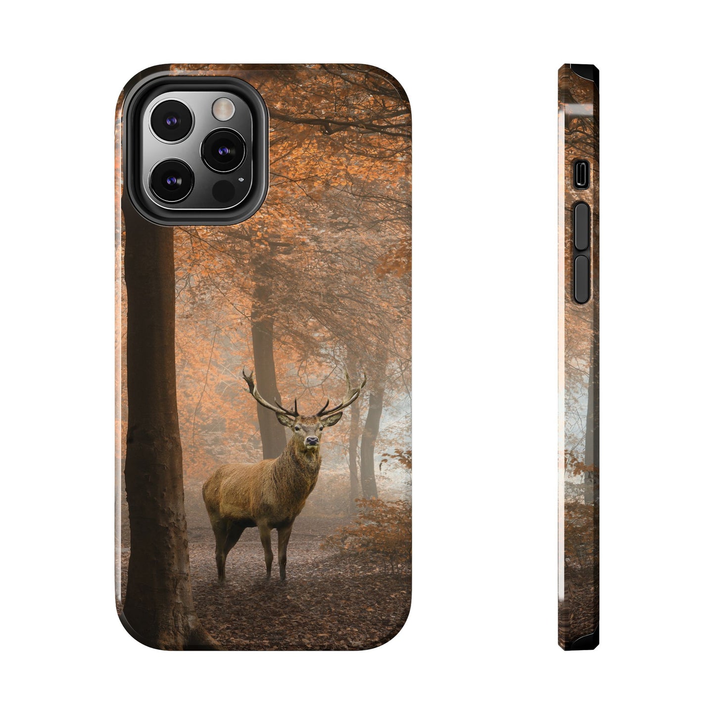 Nature-Inspired Tough Phone Case - Majestic Stag in Autumn Forest