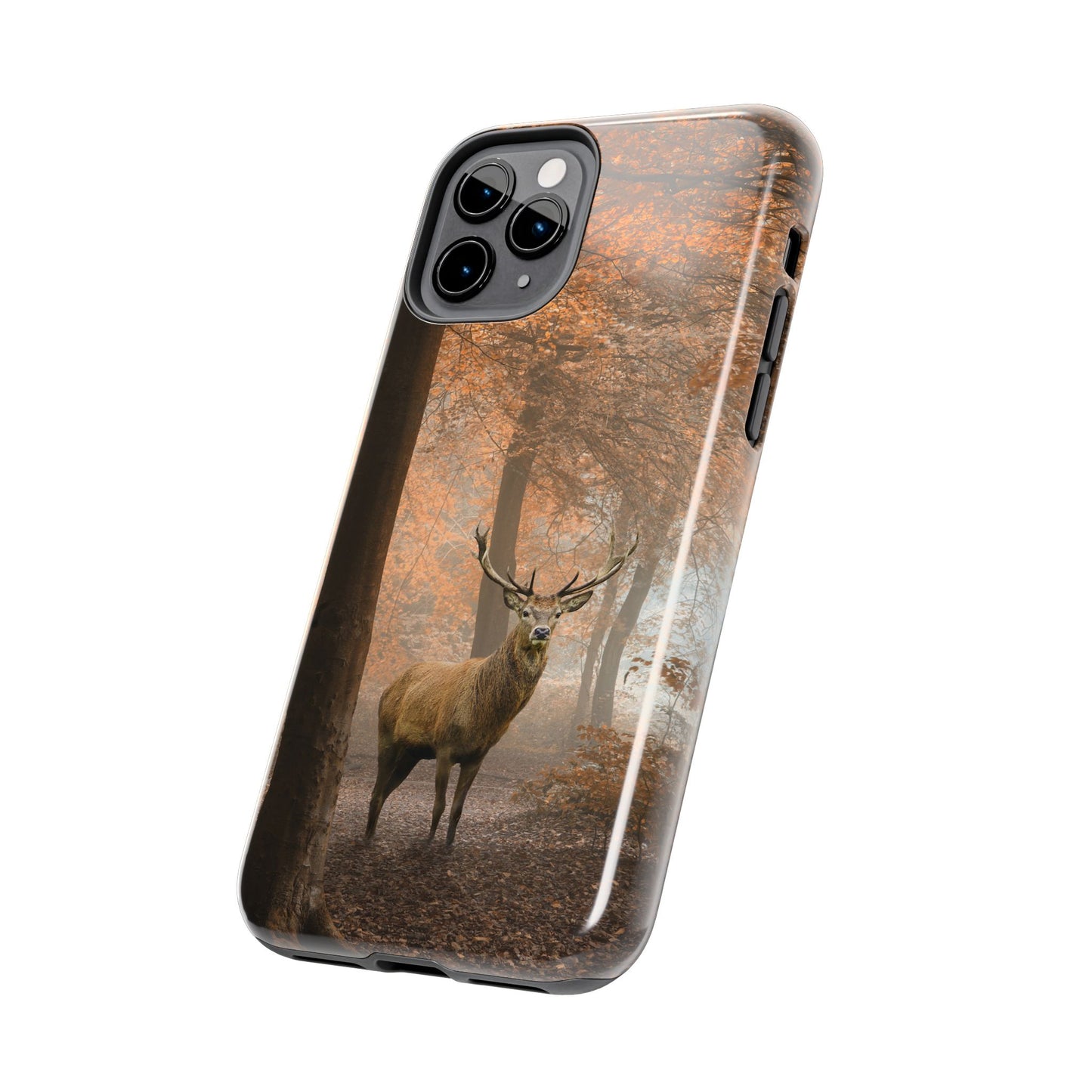 Nature-Inspired Tough Phone Case - Majestic Stag in Autumn Forest