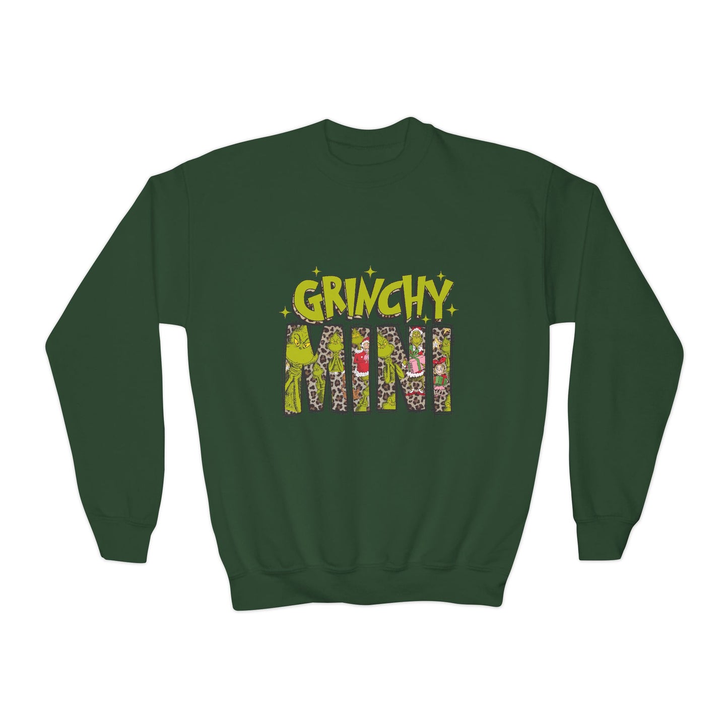 Grinchy Mini Youth Crewneck Sweatshirt - Cozy Holiday Style for Kids