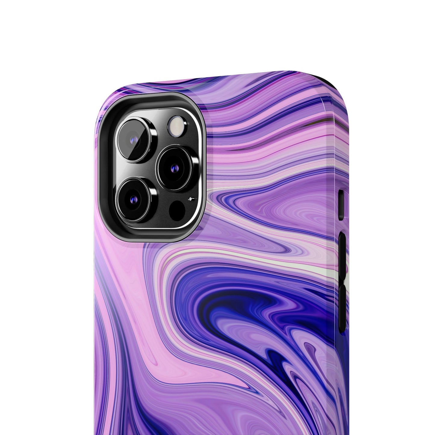 Marble Swirl Tough Phone Case - Artistic Purple and Pink Design