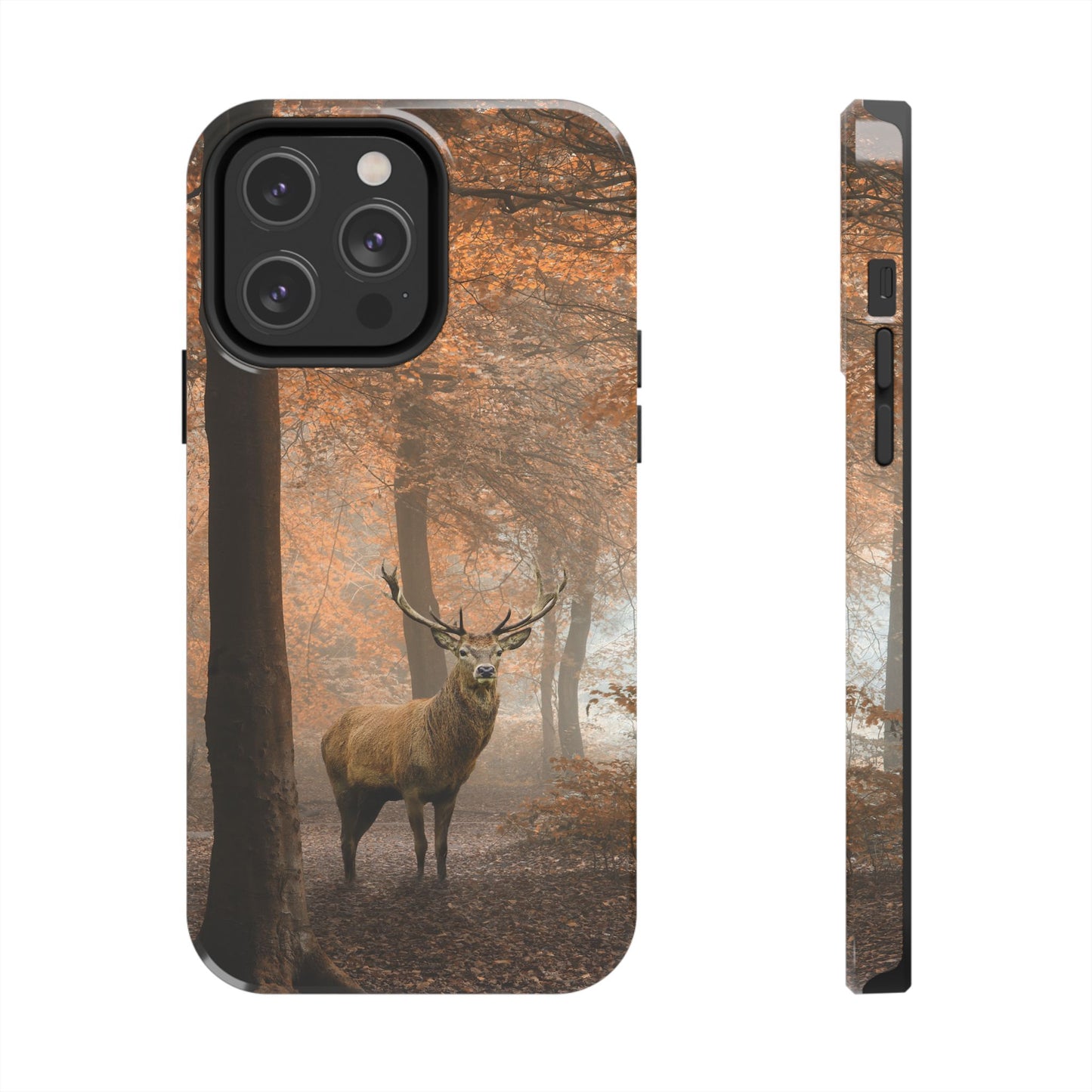 Nature-Inspired Tough Phone Case - Majestic Stag in Autumn Forest