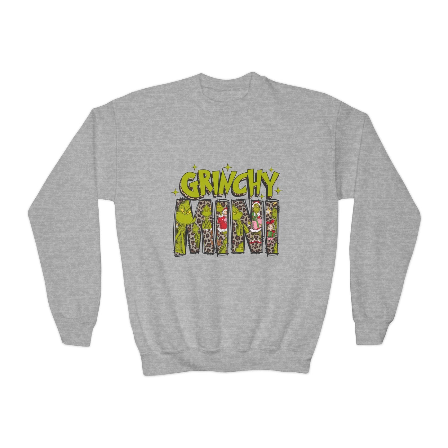 Grinchy Mini Youth Crewneck Sweatshirt - Cozy Holiday Style for Kids