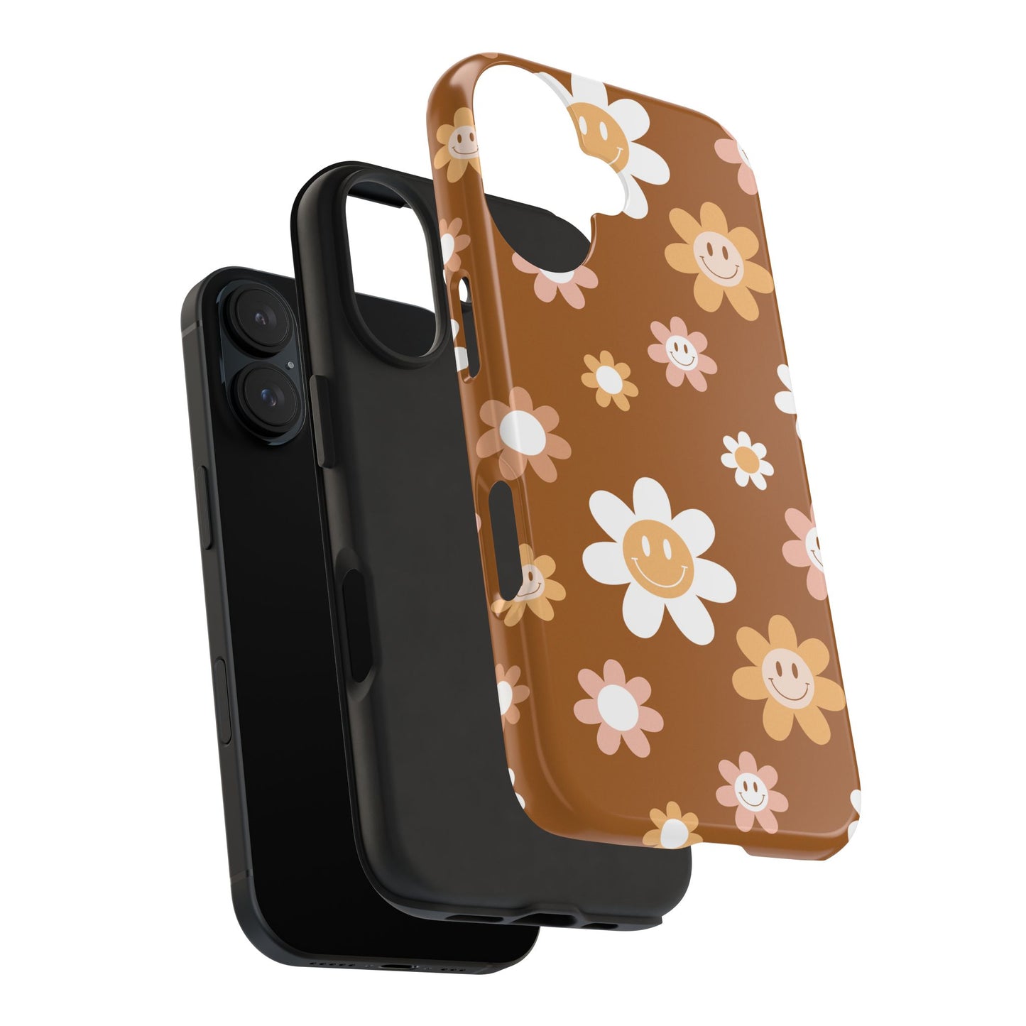 Smiley Flower Tough Phone Case - Cute Floral Design for Trendy Protection