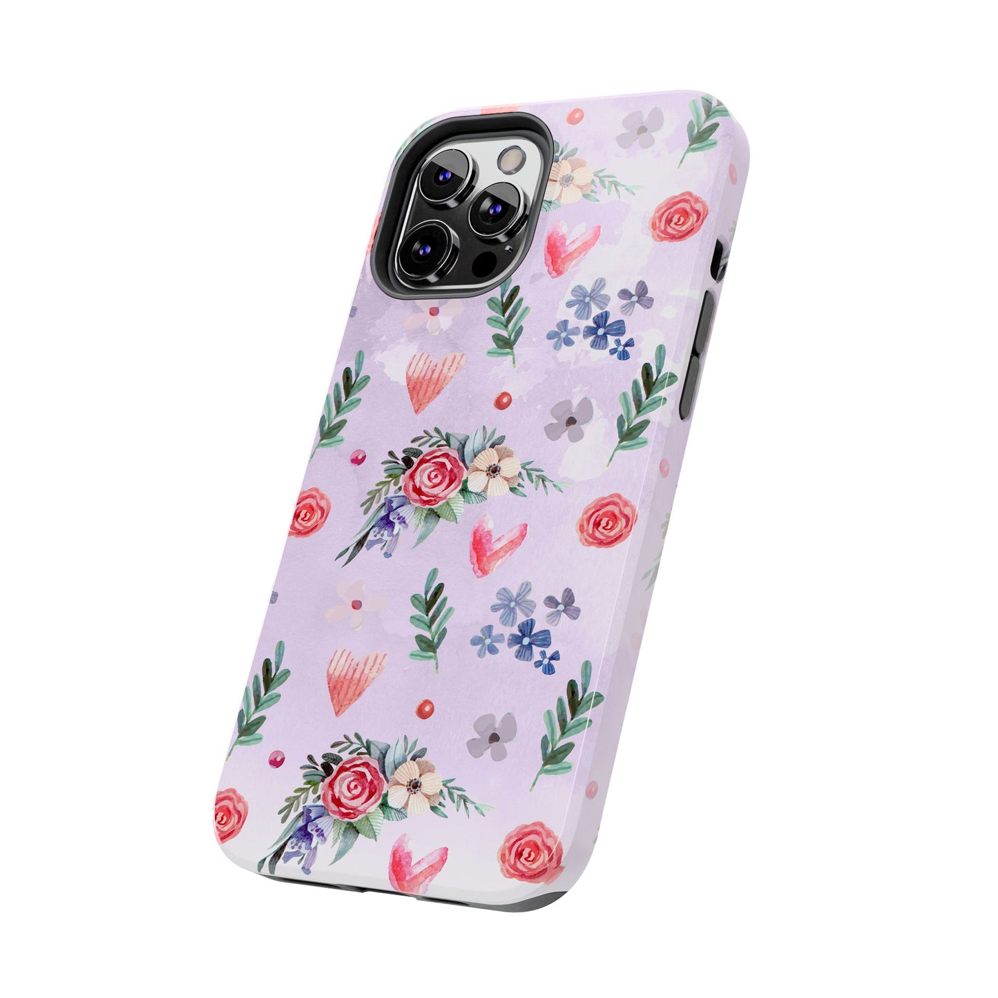 Floral Tough Phone Case - Stylish Protection for Your Device