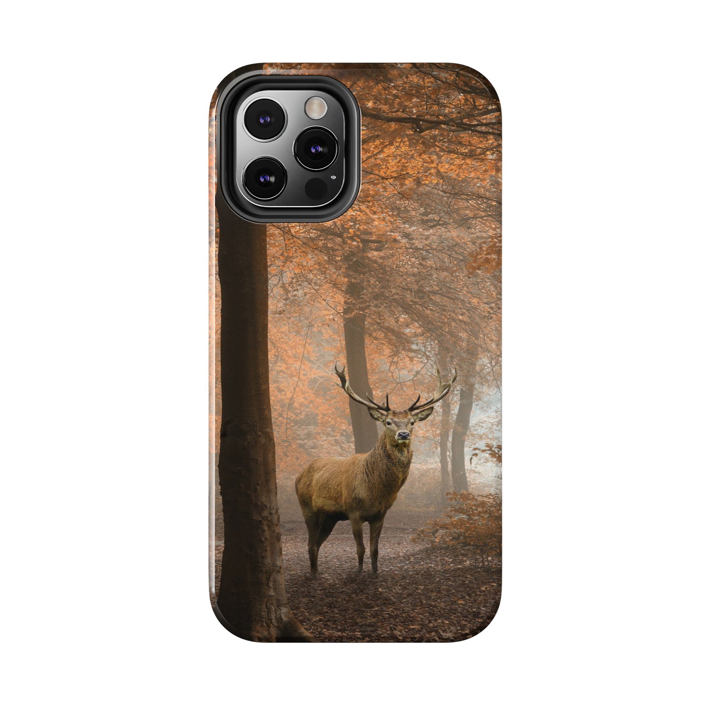 Nature-Inspired Tough Phone Case - Majestic Stag in Autumn Forest