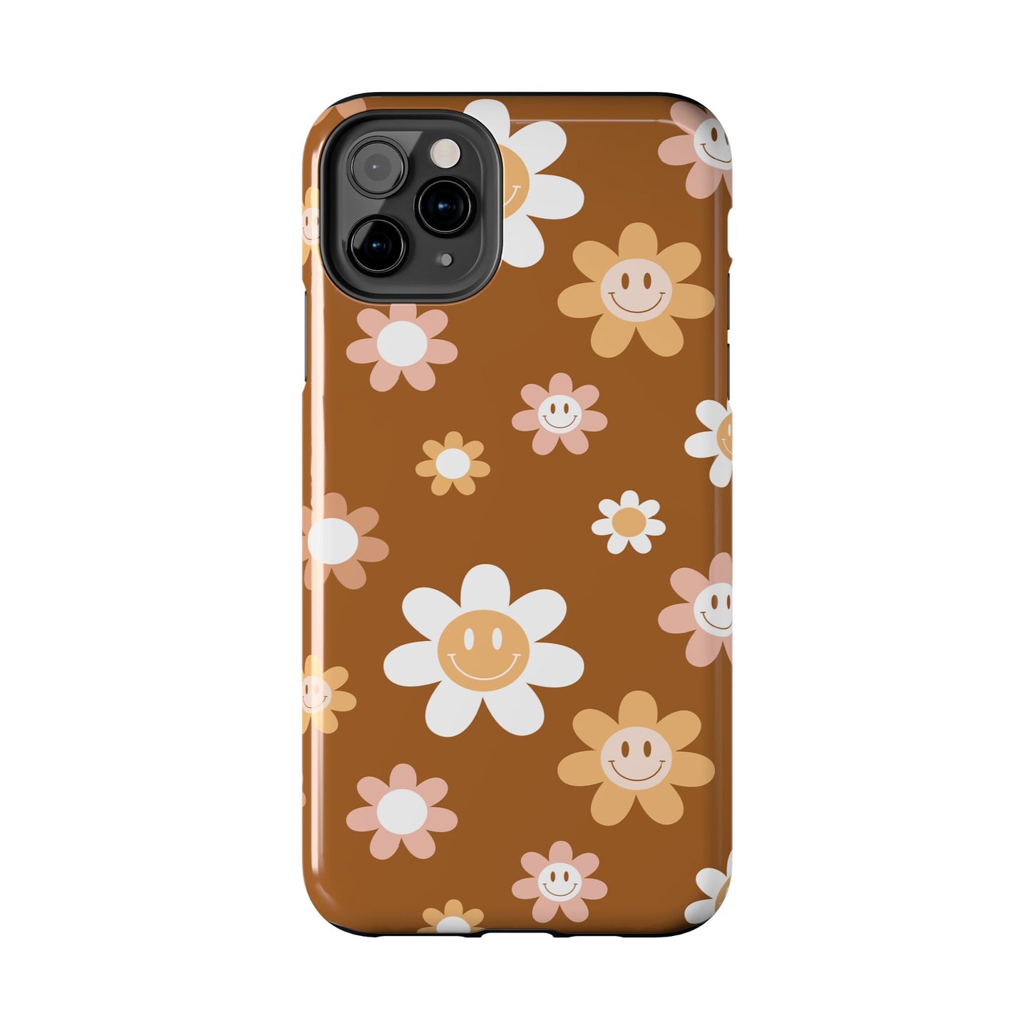 Smiley Flower Tough Phone Case - Cute Floral Design for Trendy Protection