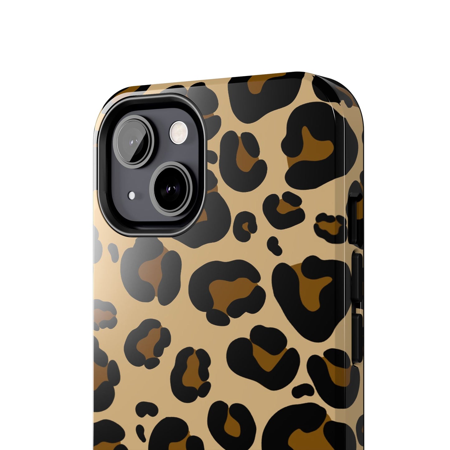 Chic Leopard Print Tough Phone Case - Durable Protection with Style