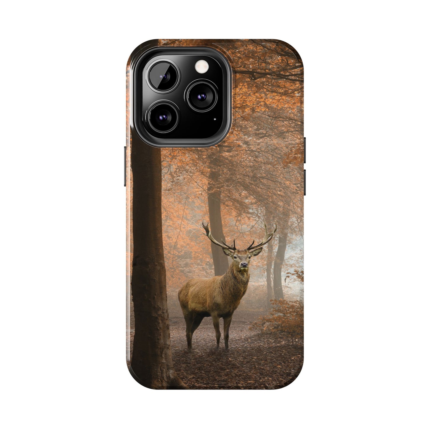 Nature-Inspired Tough Phone Case - Majestic Stag in Autumn Forest