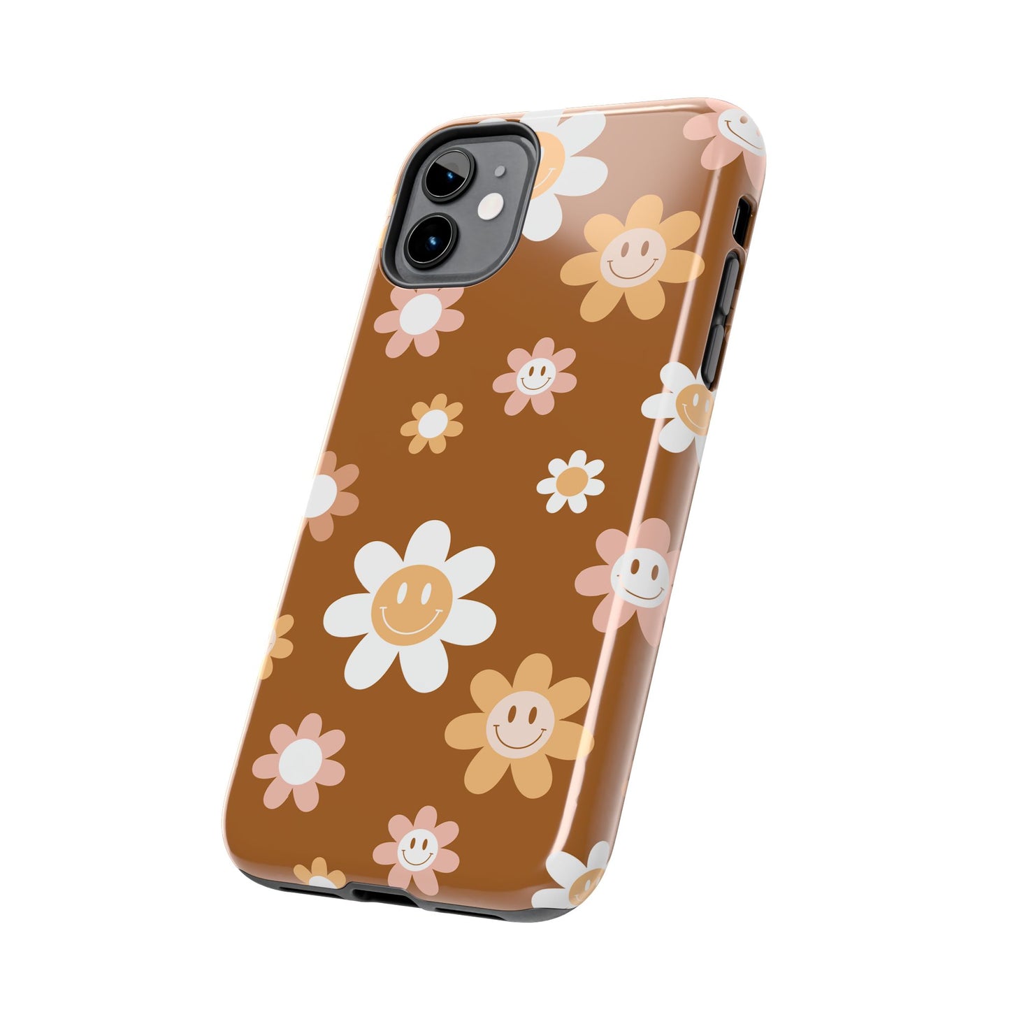 Smiley Flower Tough Phone Case - Cute Floral Design for Trendy Protection