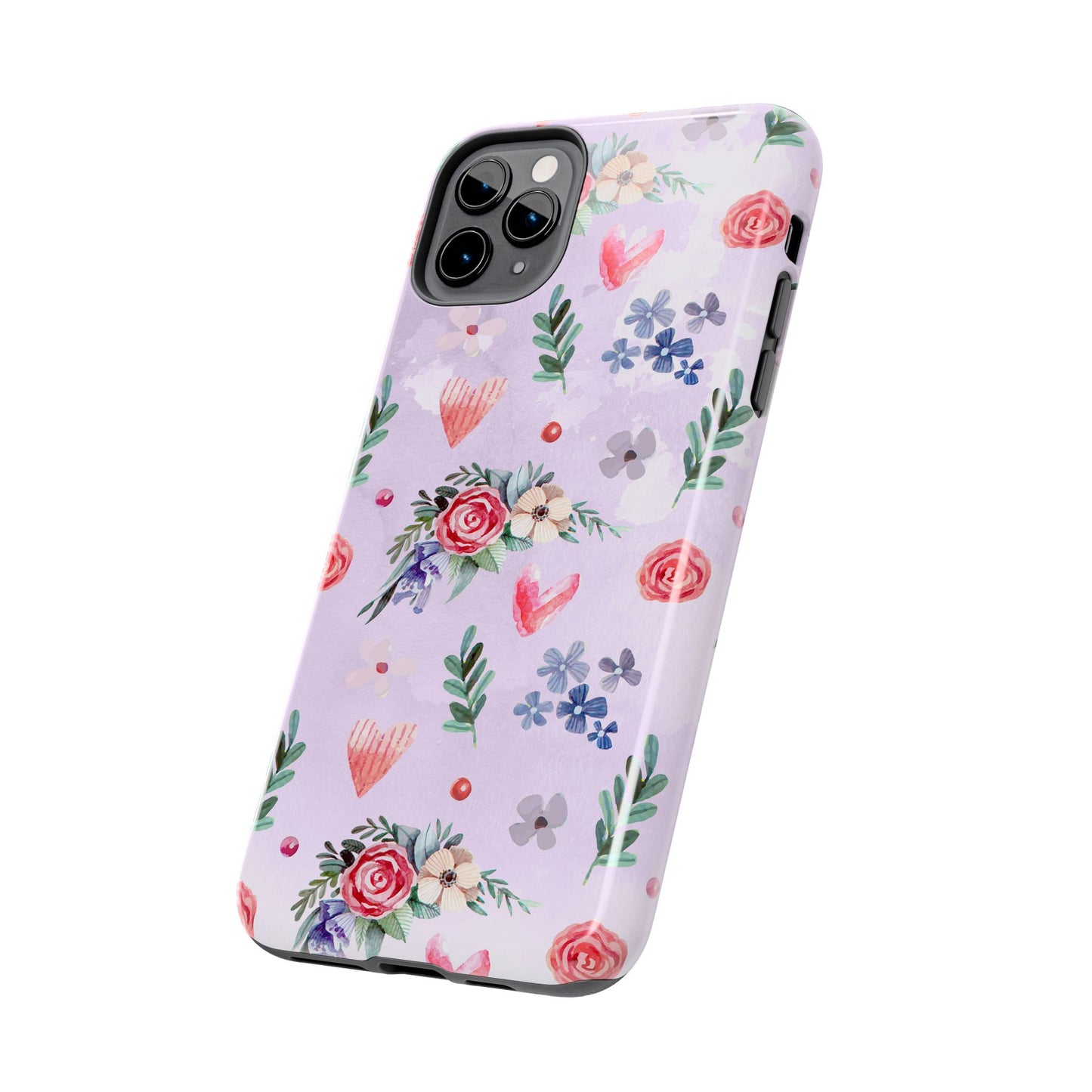 Floral Tough Phone Case - Stylish Protection for Your Device