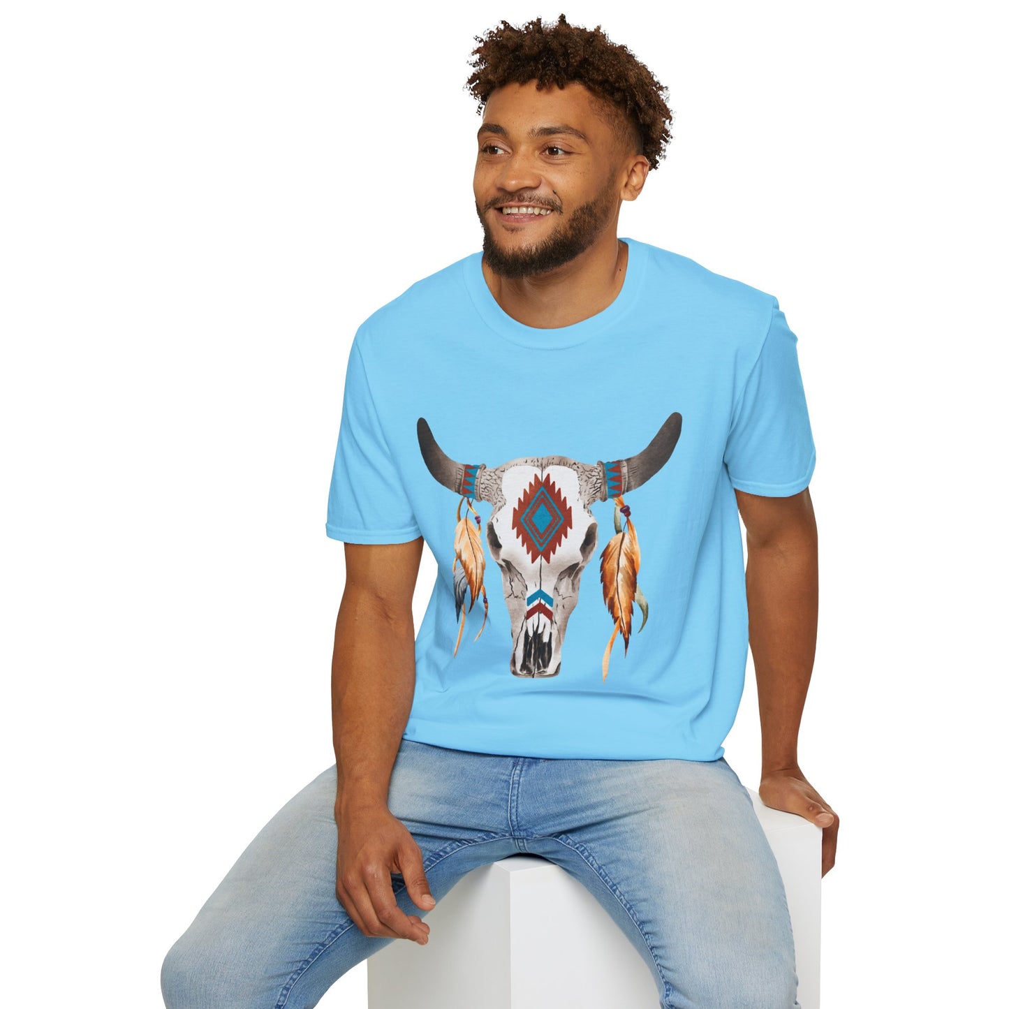 Bohemian Skull Graphic Unisex Softstyle T-Shirt