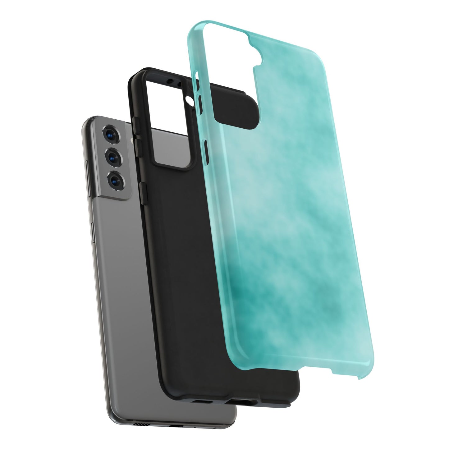 Vibrant Aqua Tough Phone Cases - Stylish & Durable Protection for Your Device