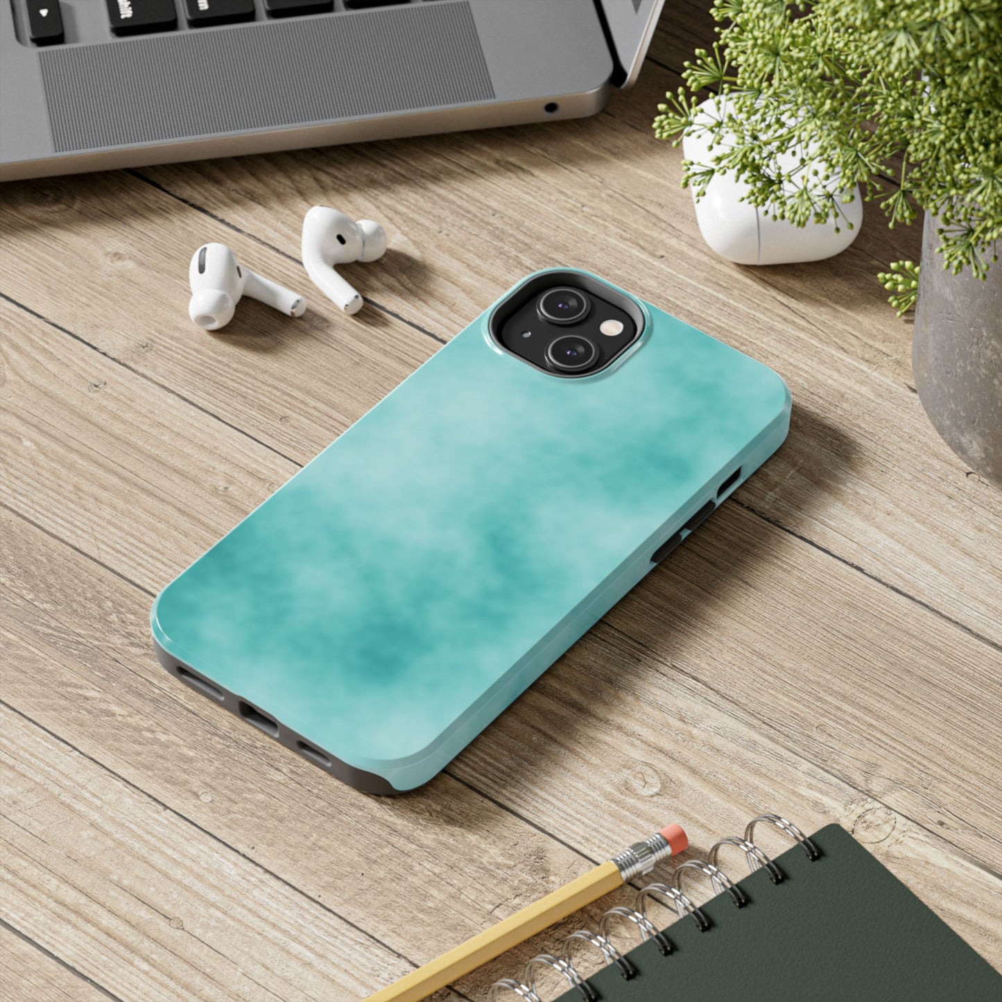 Vibrant Aqua Tough Phone Cases - Stylish & Durable Protection for Your Device