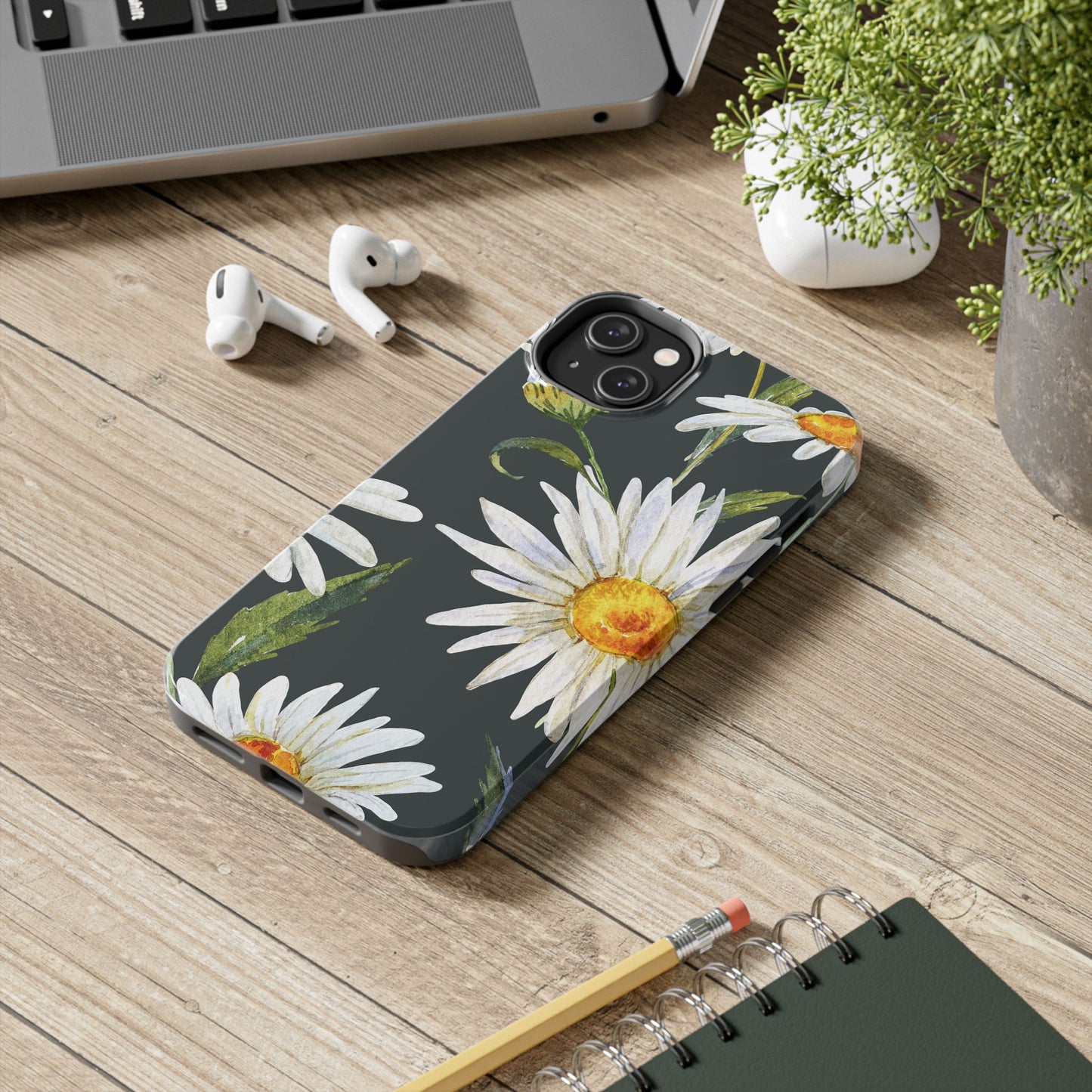 Floral Tough Phone Cases - Durable Protection with Daisy Design