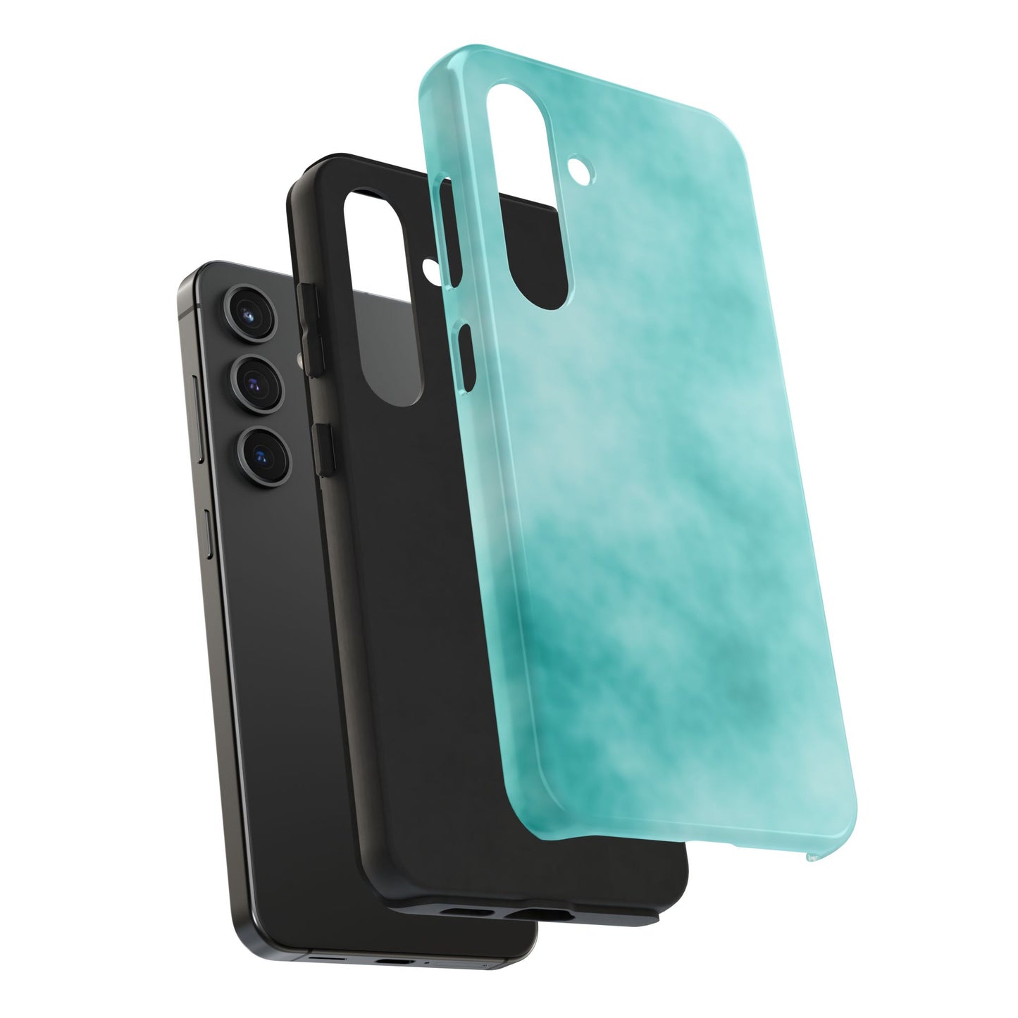 Vibrant Aqua Tough Phone Cases - Stylish & Durable Protection for Your Device