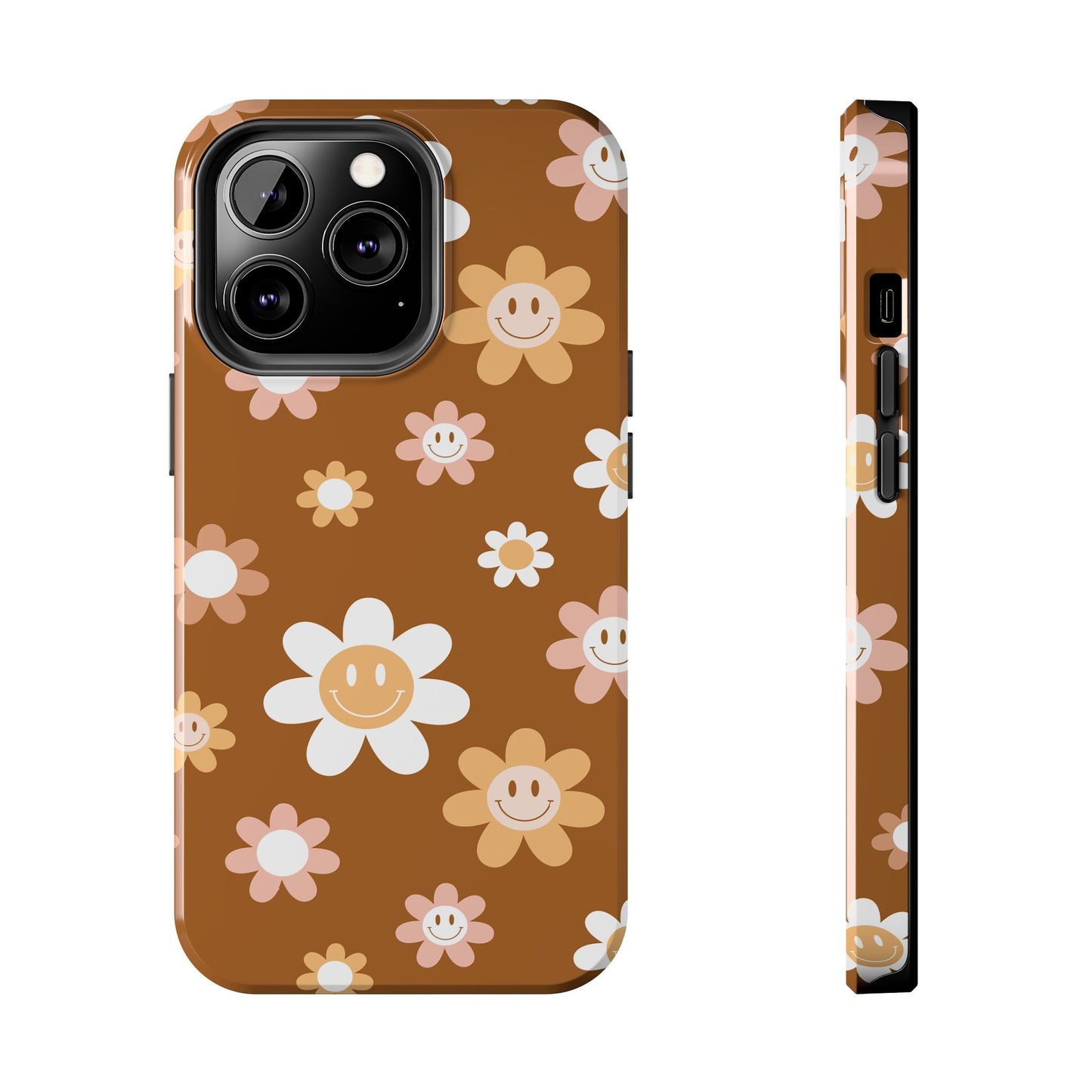 Smiley Flower Tough Phone Case - Cute Floral Design for Trendy Protection