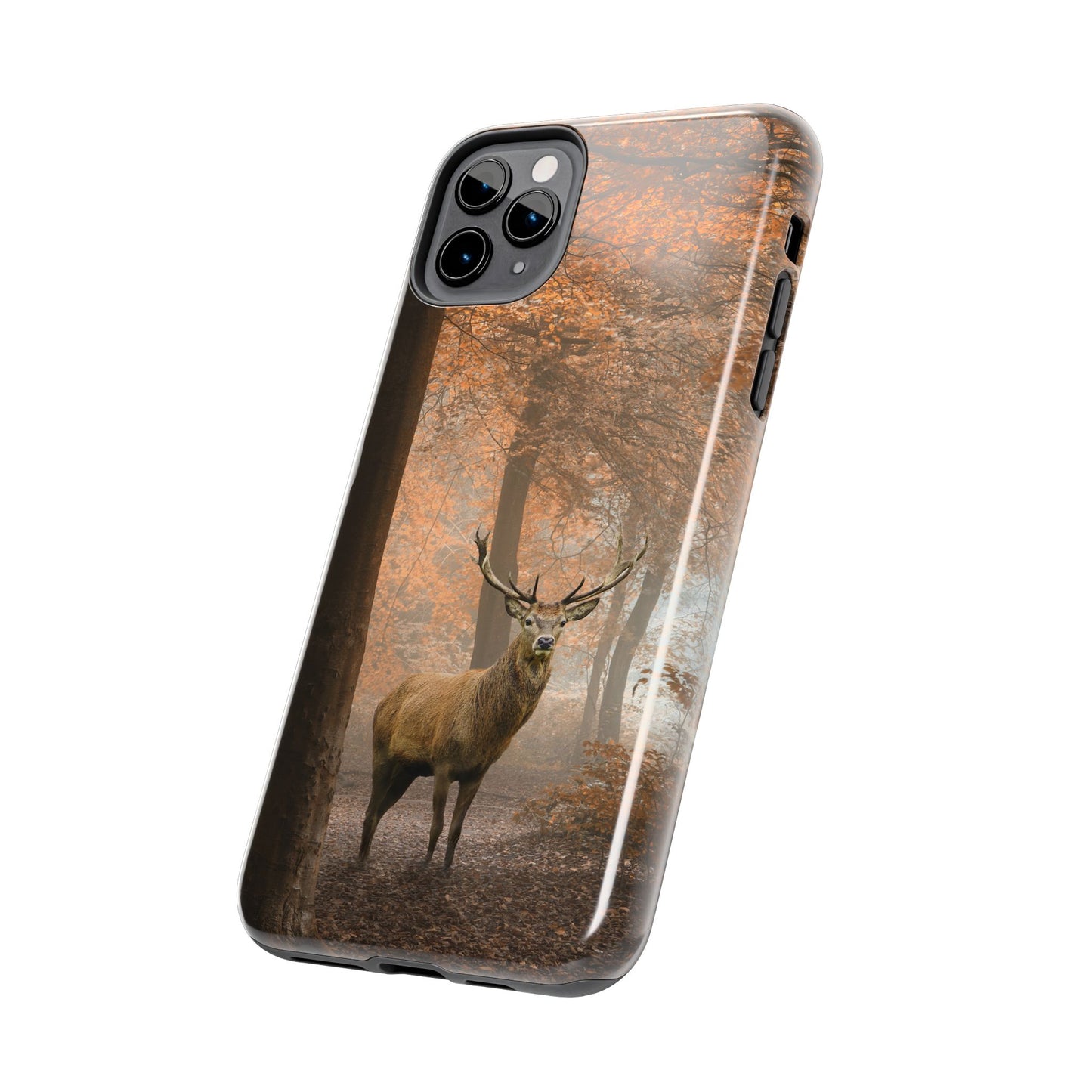 Nature-Inspired Tough Phone Case - Majestic Stag in Autumn Forest