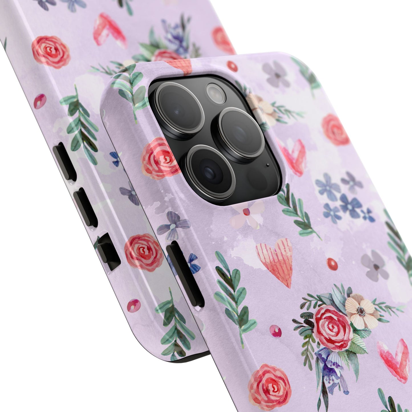 Floral Tough Phone Case - Stylish Protection for Your Device