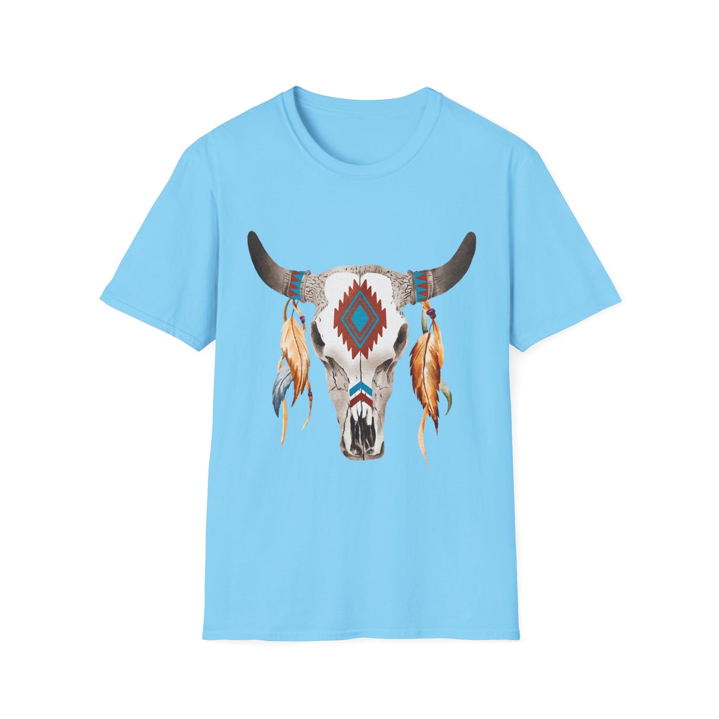 Bohemian Skull Graphic Unisex Softstyle T-Shirt