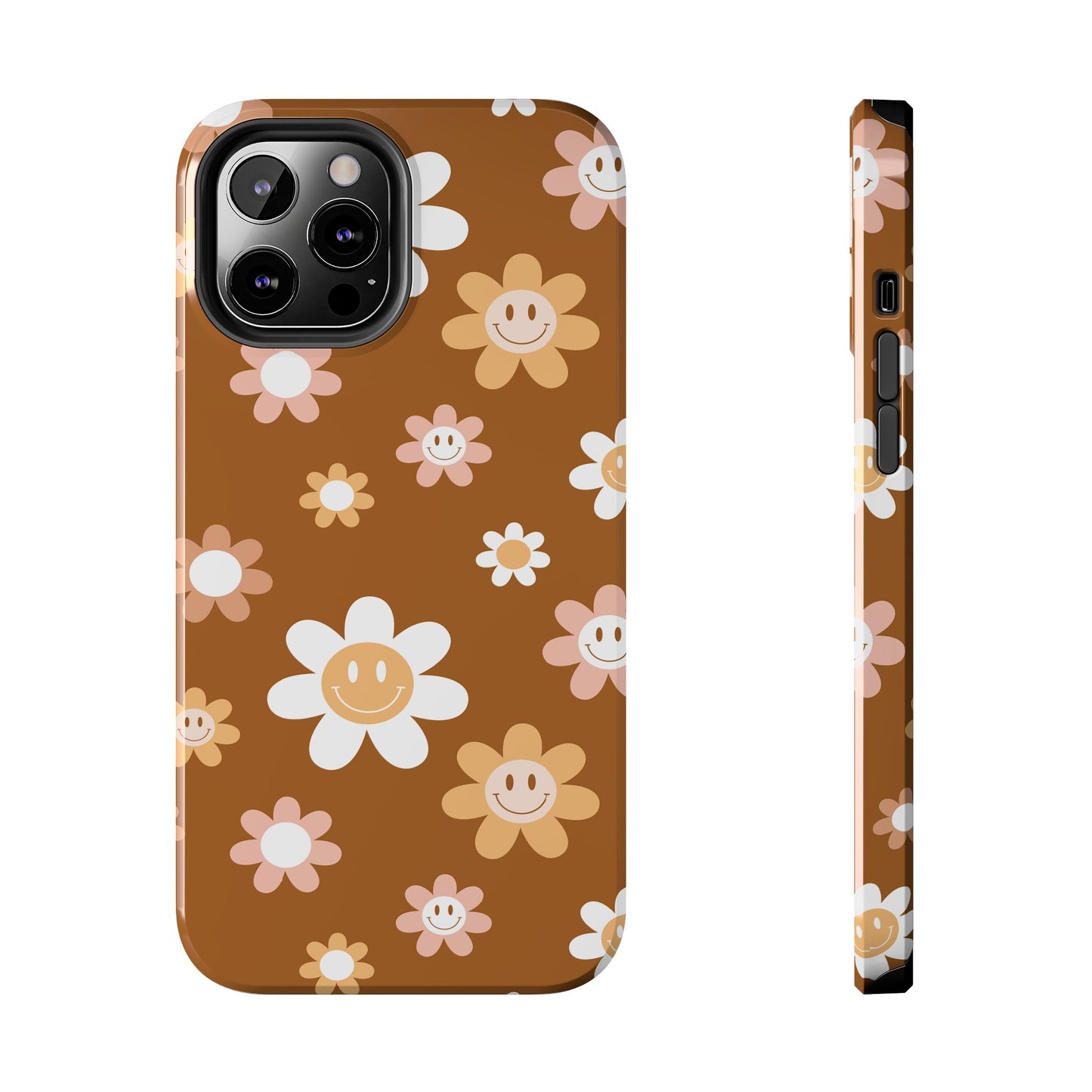 Smiley Flower Tough Phone Case - Cute Floral Design for Trendy Protection