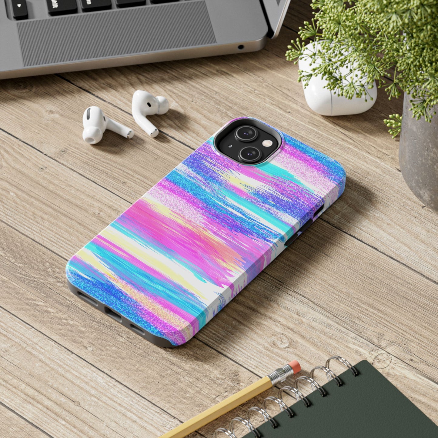 Colorful Abstract Tough Phone Case - Vibrant Protection for Your Device