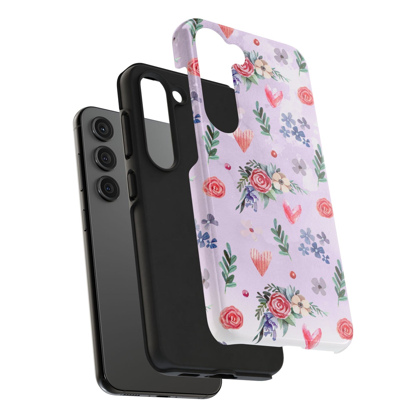 Floral Tough Phone Case - Stylish Protection for Your Device