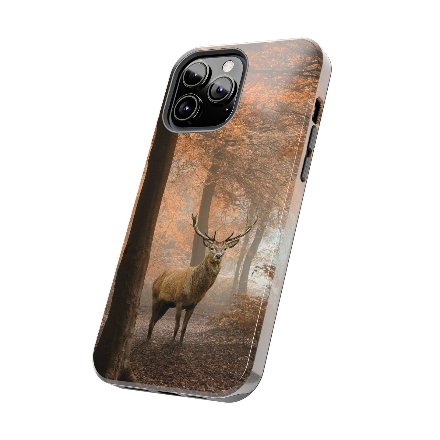 Nature-Inspired Tough Phone Case - Majestic Stag in Autumn Forest