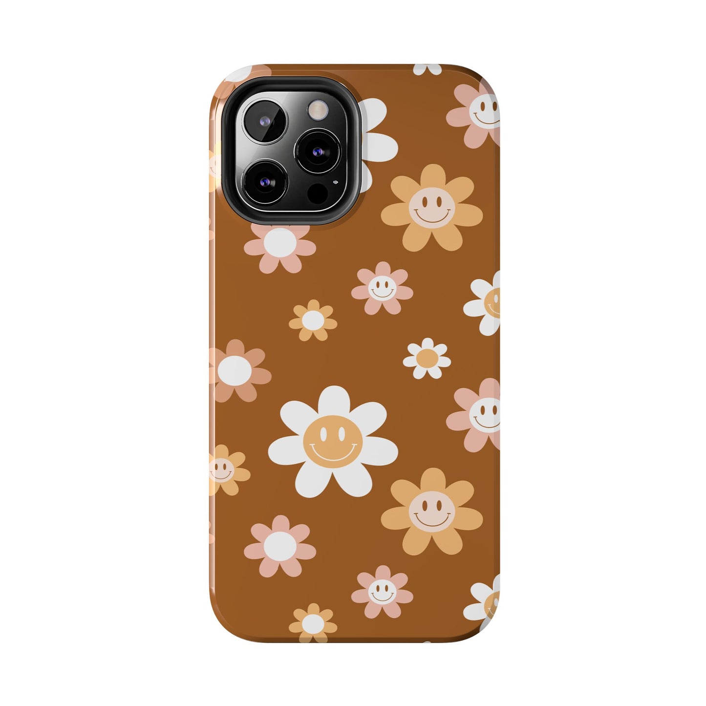 Smiley Flower Tough Phone Case - Cute Floral Design for Trendy Protection