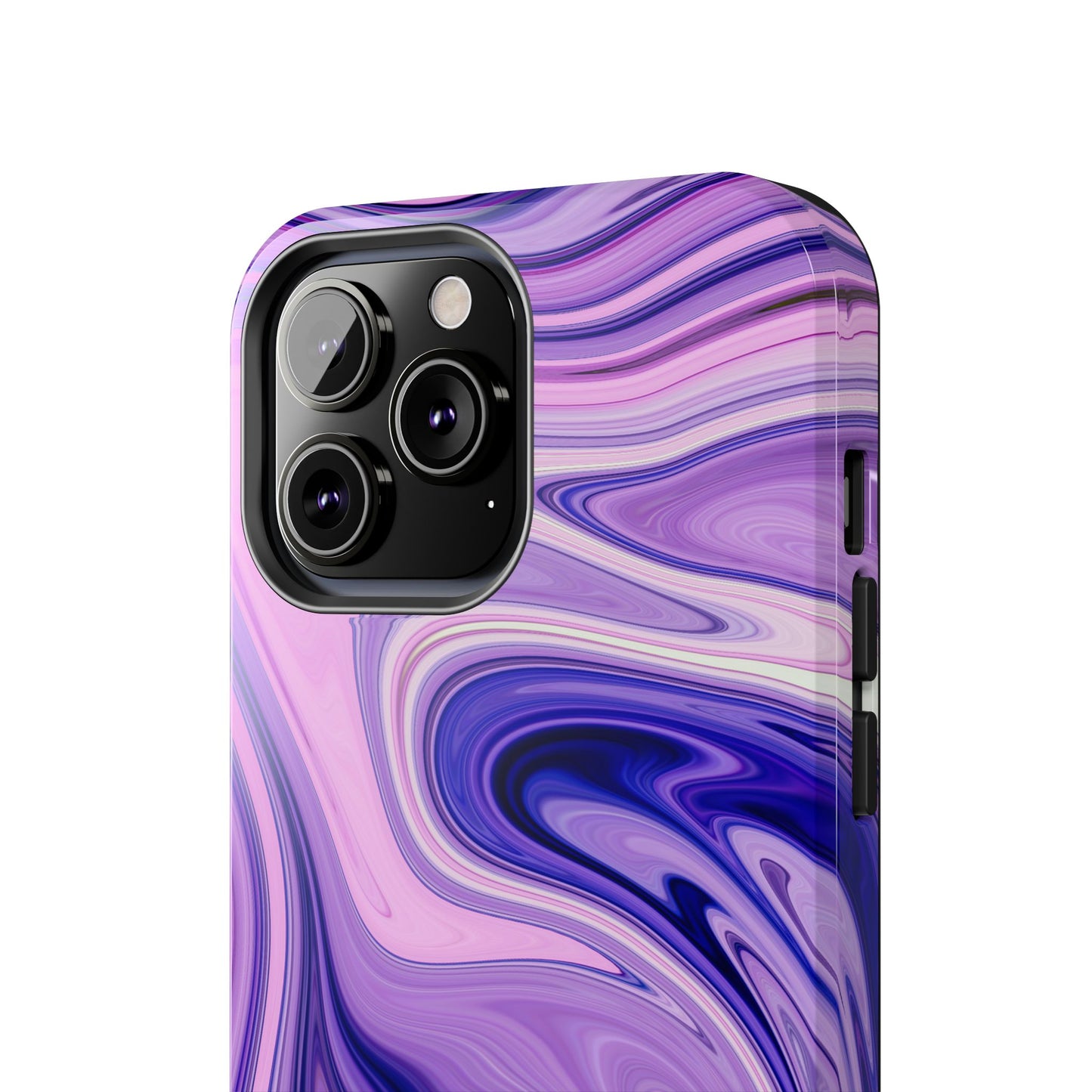 Marble Swirl Tough Phone Case - Artistic Purple and Pink Design