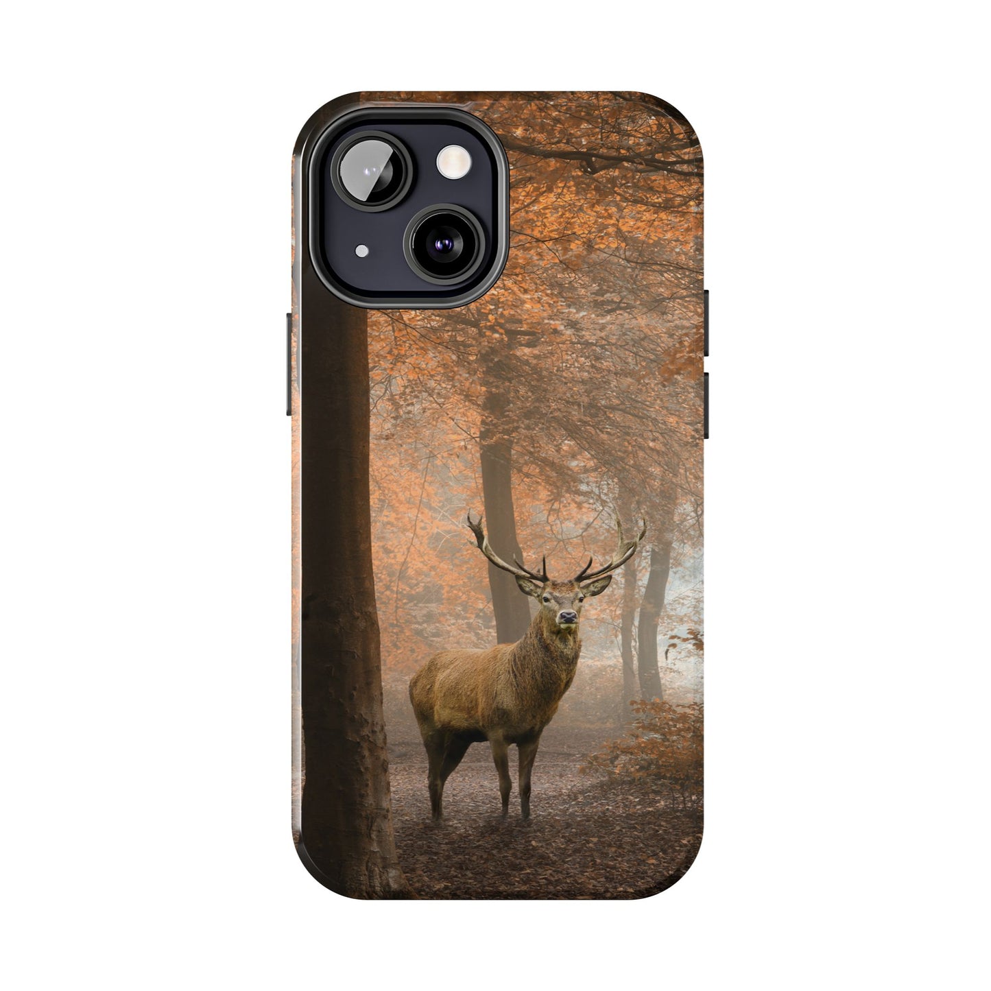 Nature-Inspired Tough Phone Case - Majestic Stag in Autumn Forest