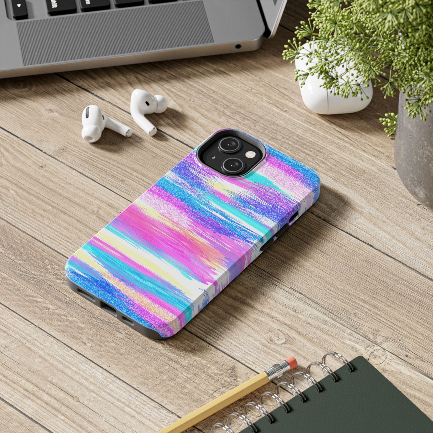 Colorful Abstract Tough Phone Case - Vibrant Protection for Your Device