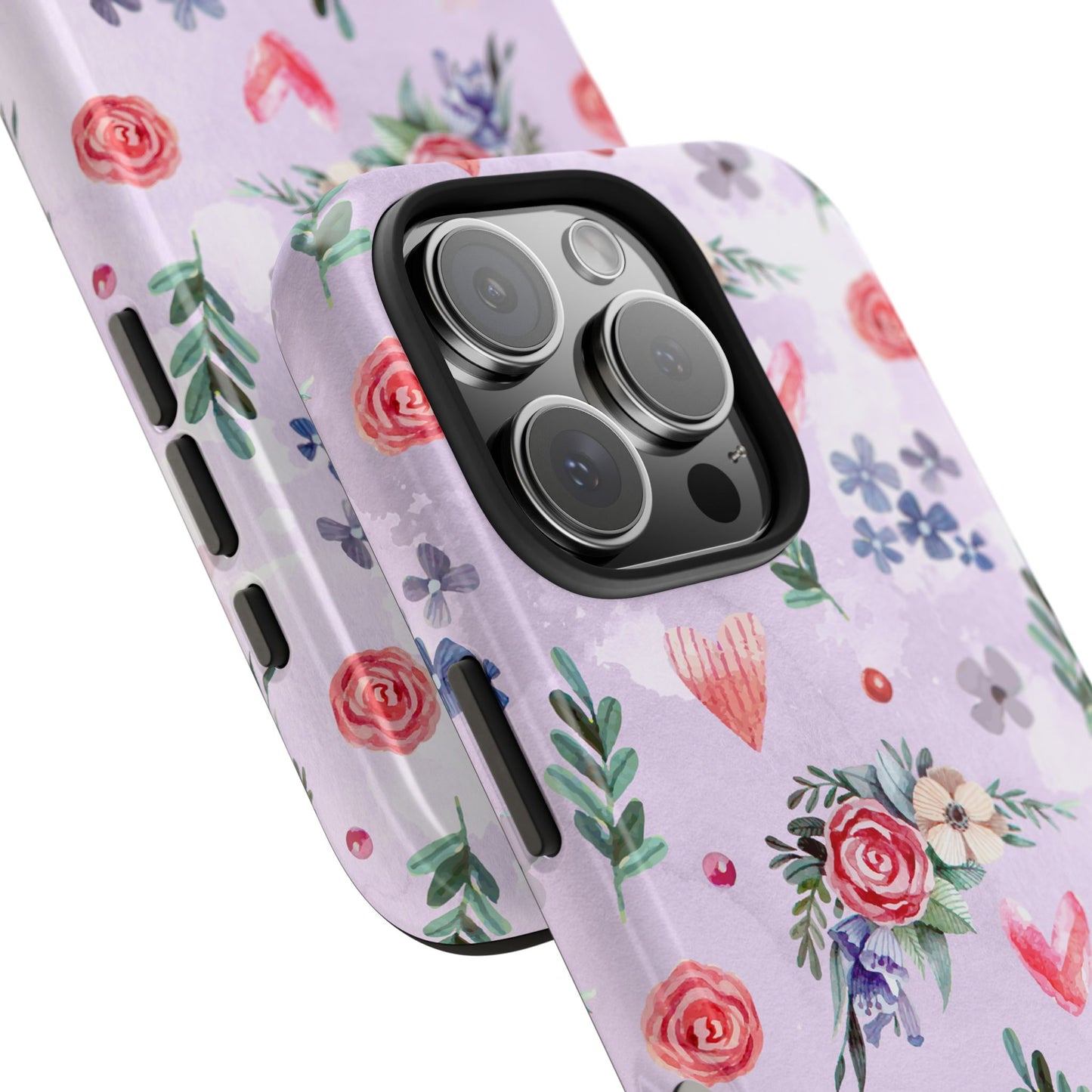 Floral Tough Phone Case - Stylish Protection for Your Device