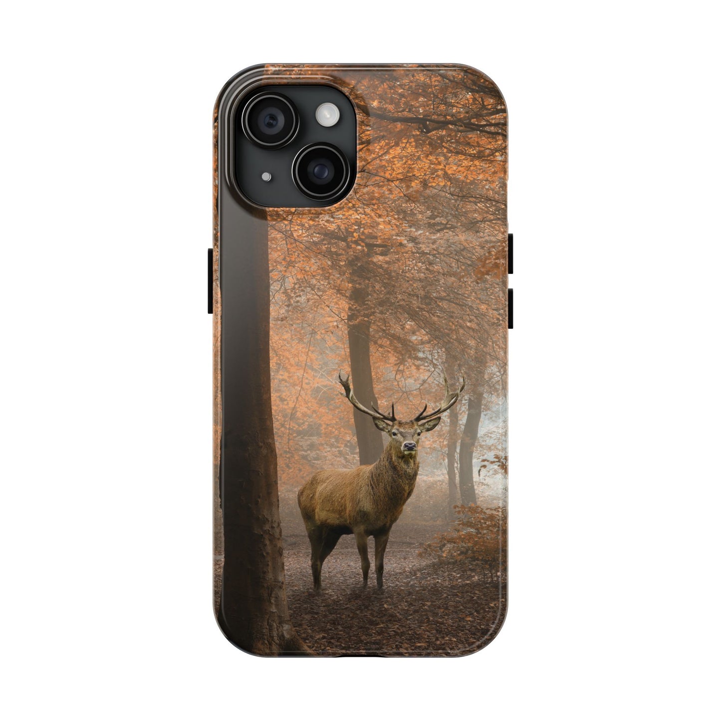 Nature-Inspired Tough Phone Case - Majestic Stag in Autumn Forest