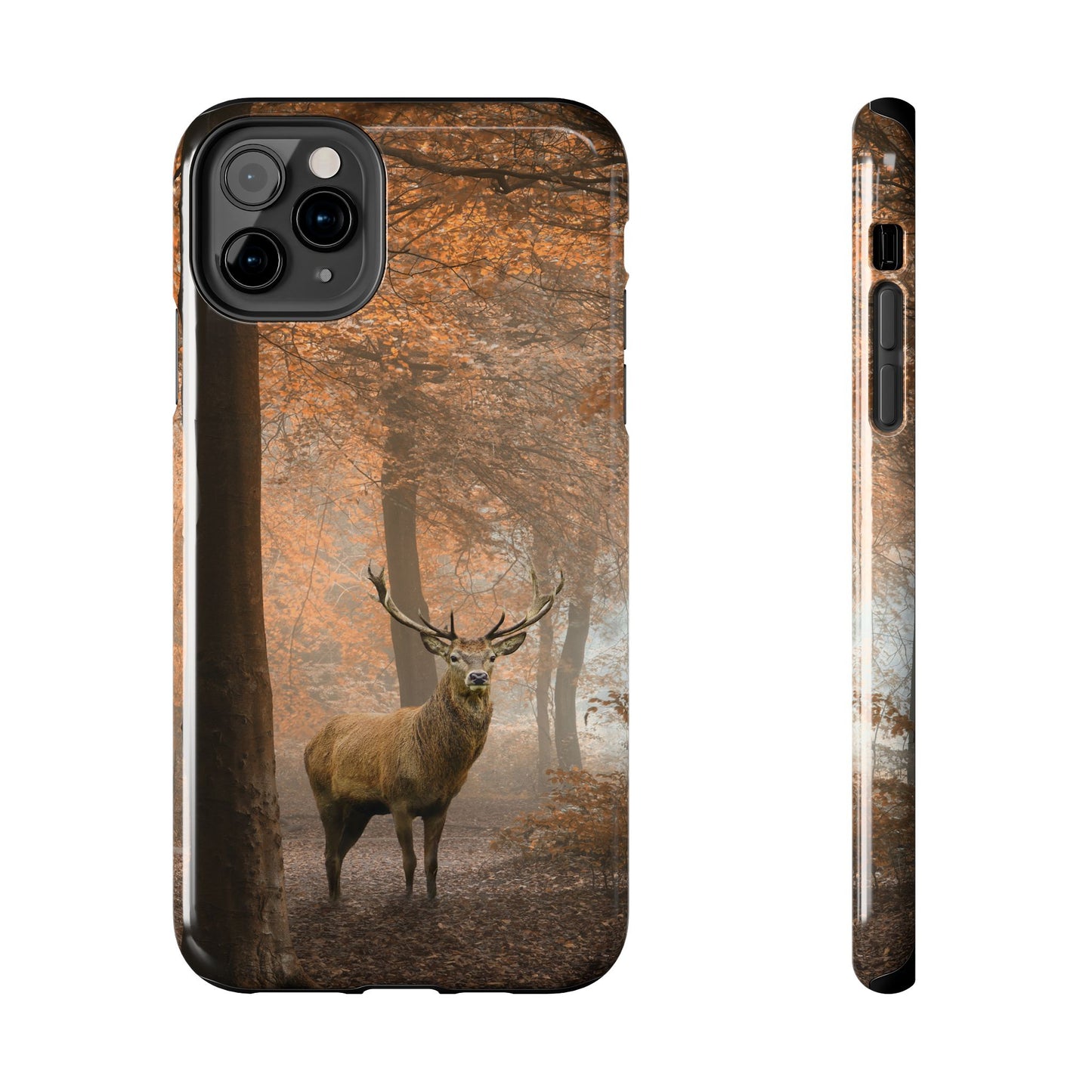 Nature-Inspired Tough Phone Case - Majestic Stag in Autumn Forest