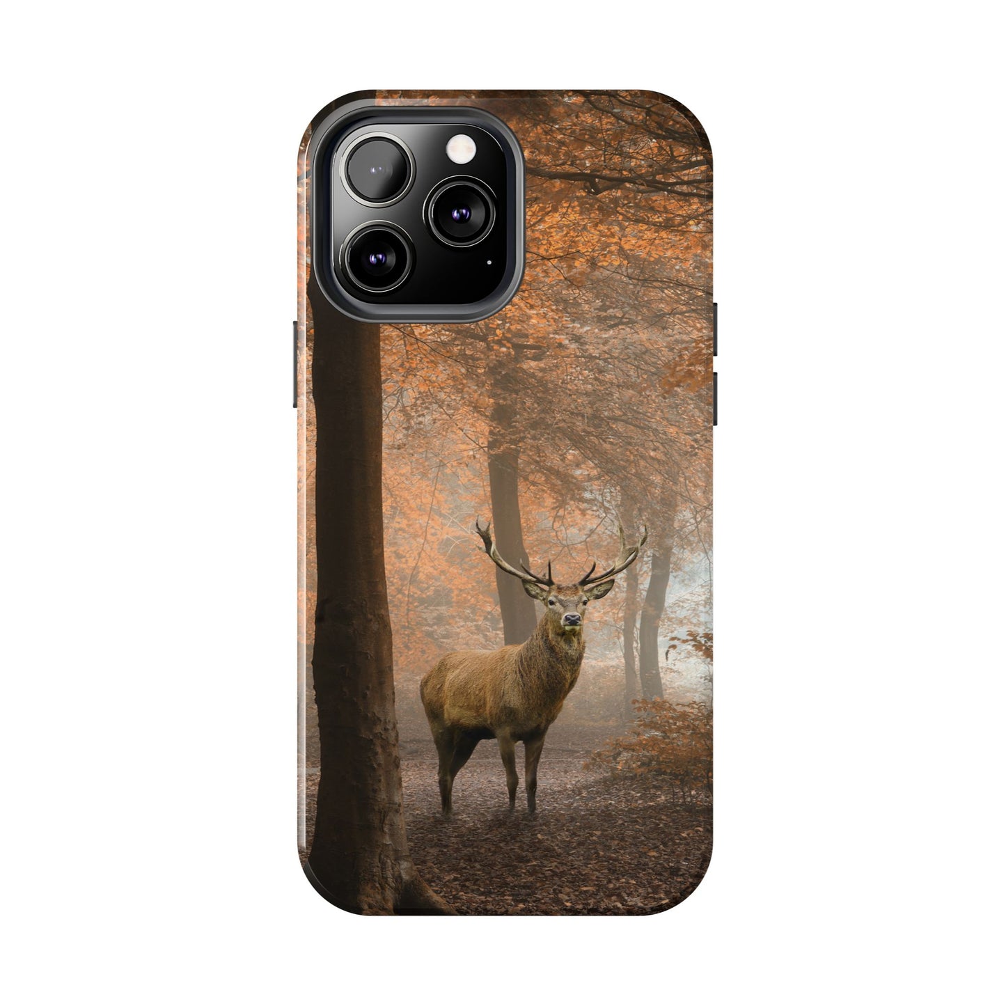 Nature-Inspired Tough Phone Case - Majestic Stag in Autumn Forest