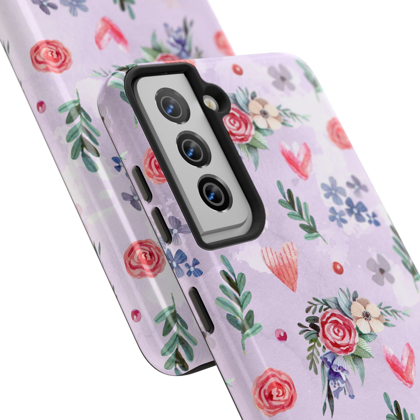 Floral Tough Phone Case - Stylish Protection for Your Device