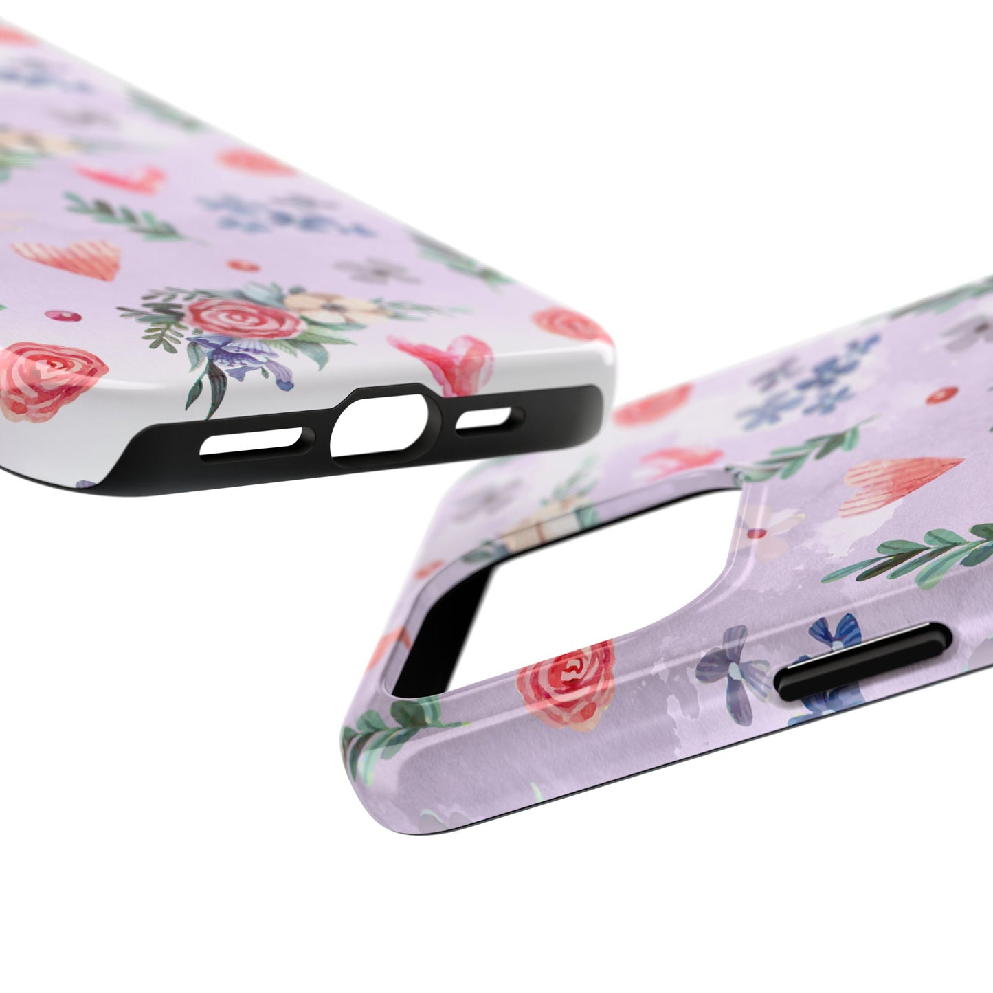 Floral Tough Phone Case - Stylish Protection for Your Device