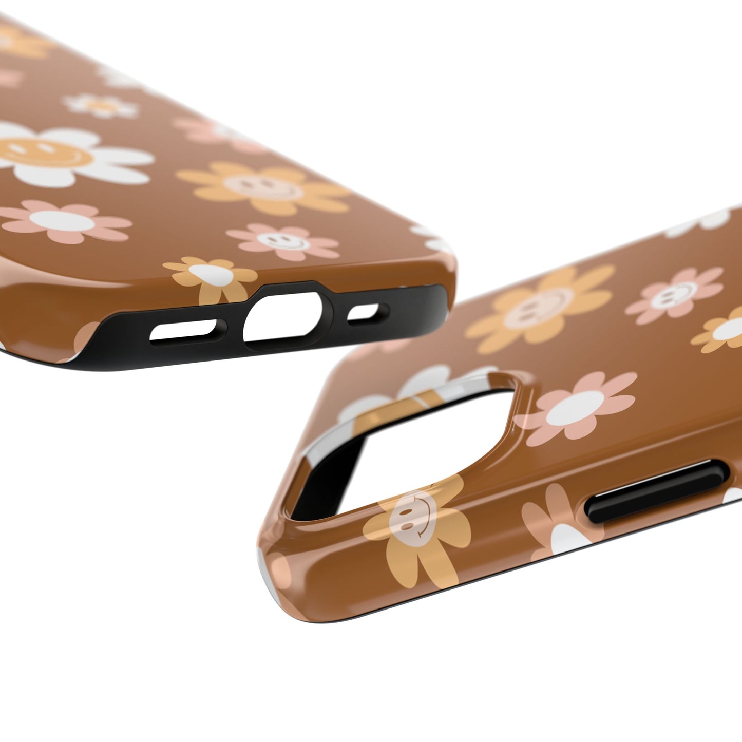 Smiley Flower Tough Phone Case - Cute Floral Design for Trendy Protection