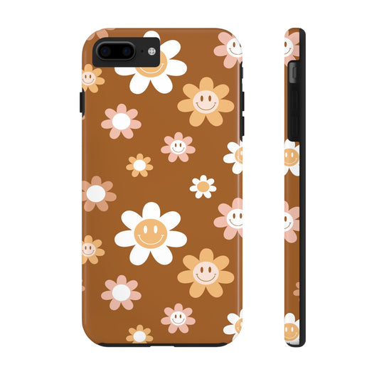 Smiley Flower Tough Phone Case - Cute Floral Design for Trendy Protection