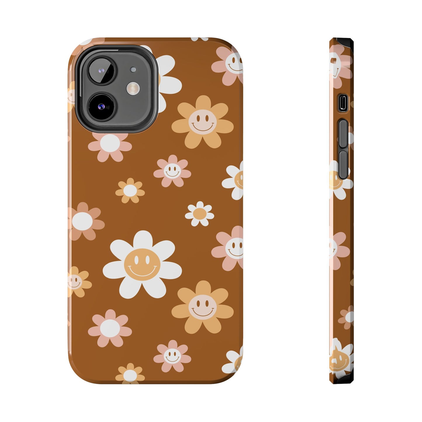 Smiley Flower Tough Phone Case - Cute Floral Design for Trendy Protection