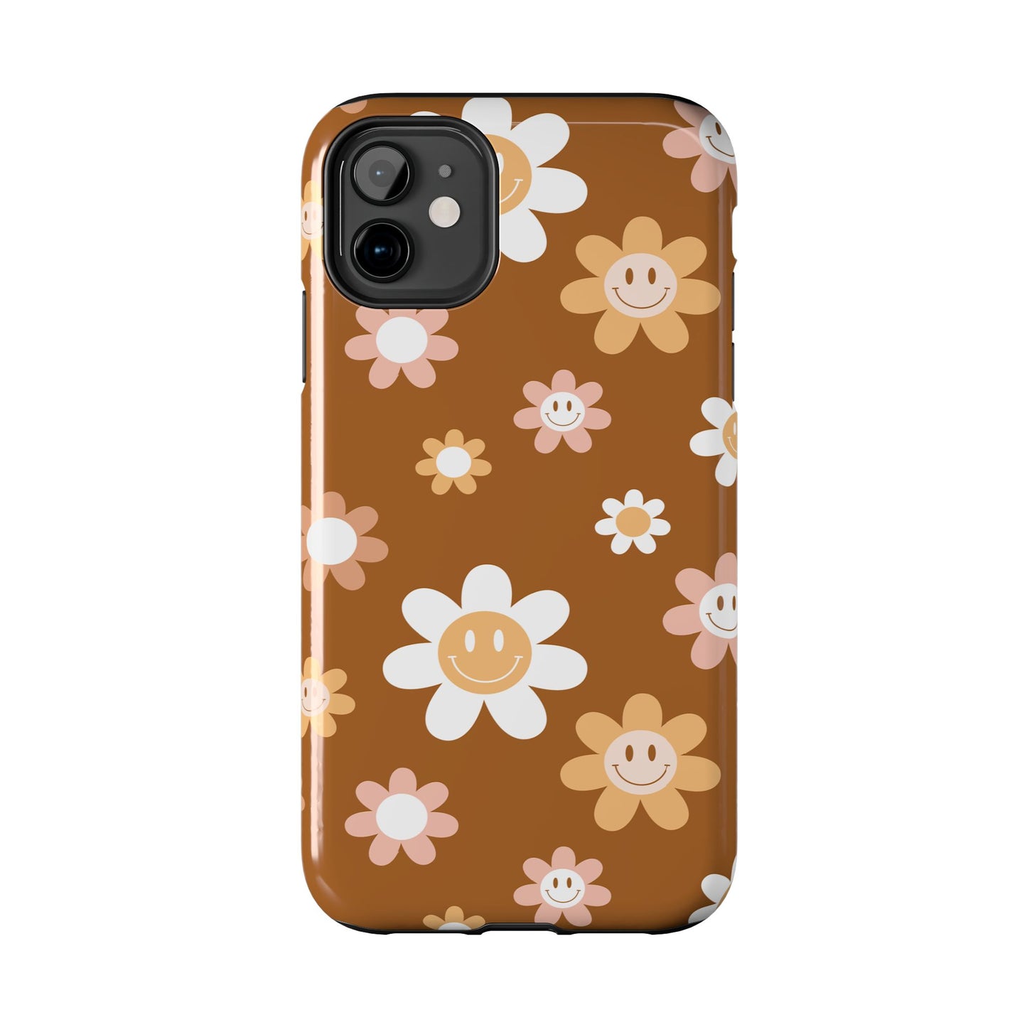 Smiley Flower Tough Phone Case - Cute Floral Design for Trendy Protection